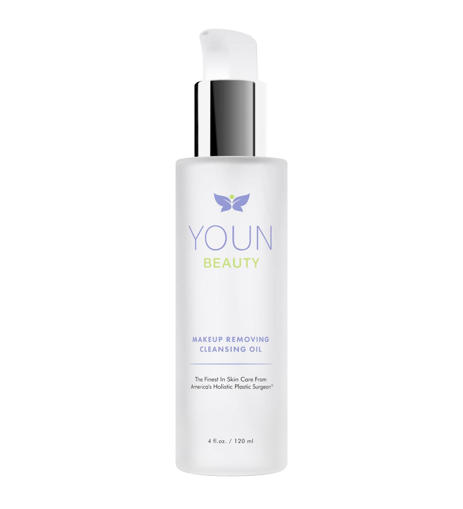 YOUN Beauty Makeup Remover Cleansing Oil 120ml - Hydrating Oil Cleanser by Dr. Anthony Youn | Grape Seed Sunflower & Rose Hip Oil | Ideal for All Skin Types - Shop Internationally - Buy Online on GoSupps.com