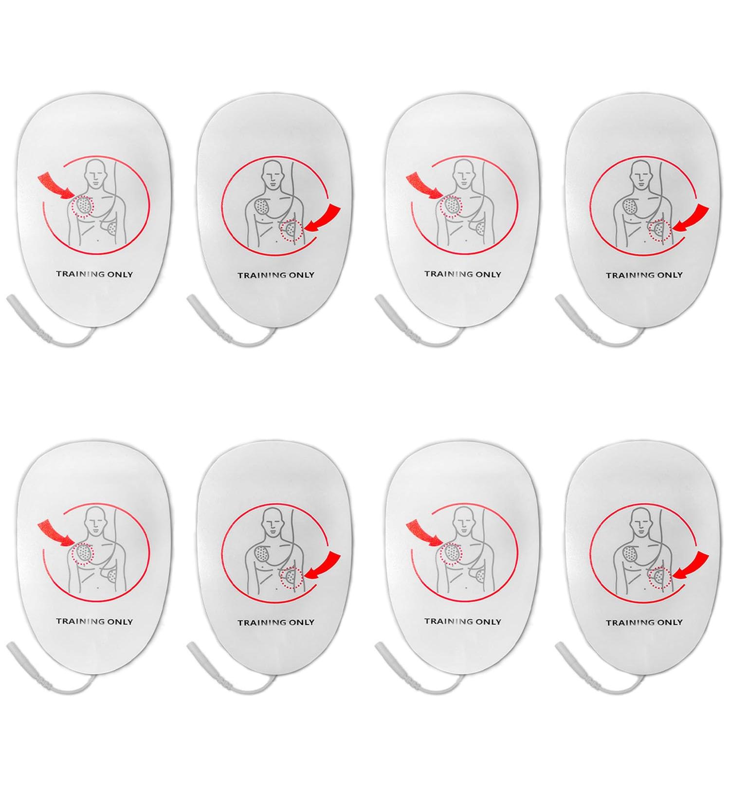 Adult Latex-Free Foam AED Replacement Pads for Training - 4 Pairs | International Shipping Available - Buy Online on GoSupps.com