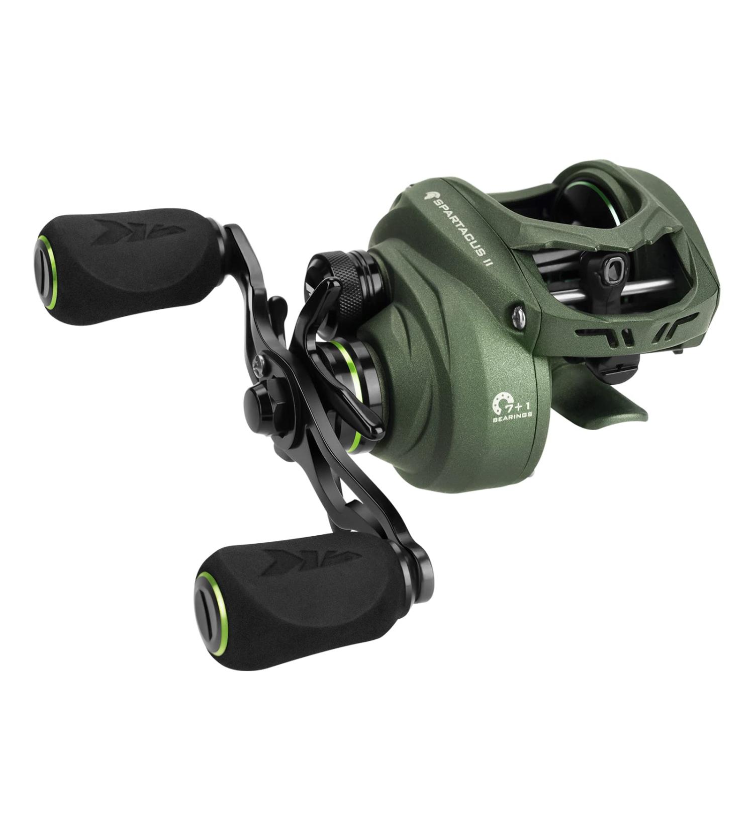 KastKing Spartacus II Baitcasting Fishing Reel | Ultralight 6oz Baitcaster with 17.6 LB Carbon Fiber Drag | 7.2:1 Gear Ratio | Palm Perfect Design - Stryker Green-7.2 - Buy Online on GoSupps.com