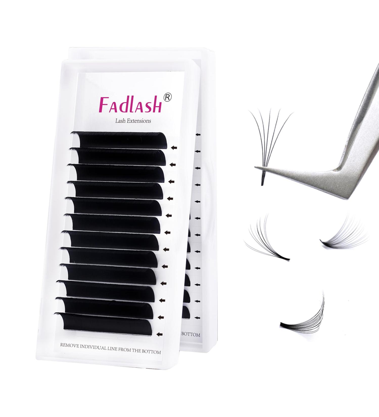 Fadlash Easy Fan Lashes D Curl 0.03 14mm Self Fanning Eyelashes - Natural Russian Lashes Extension 14mm D Curl - Buy Online on GoSupps.com