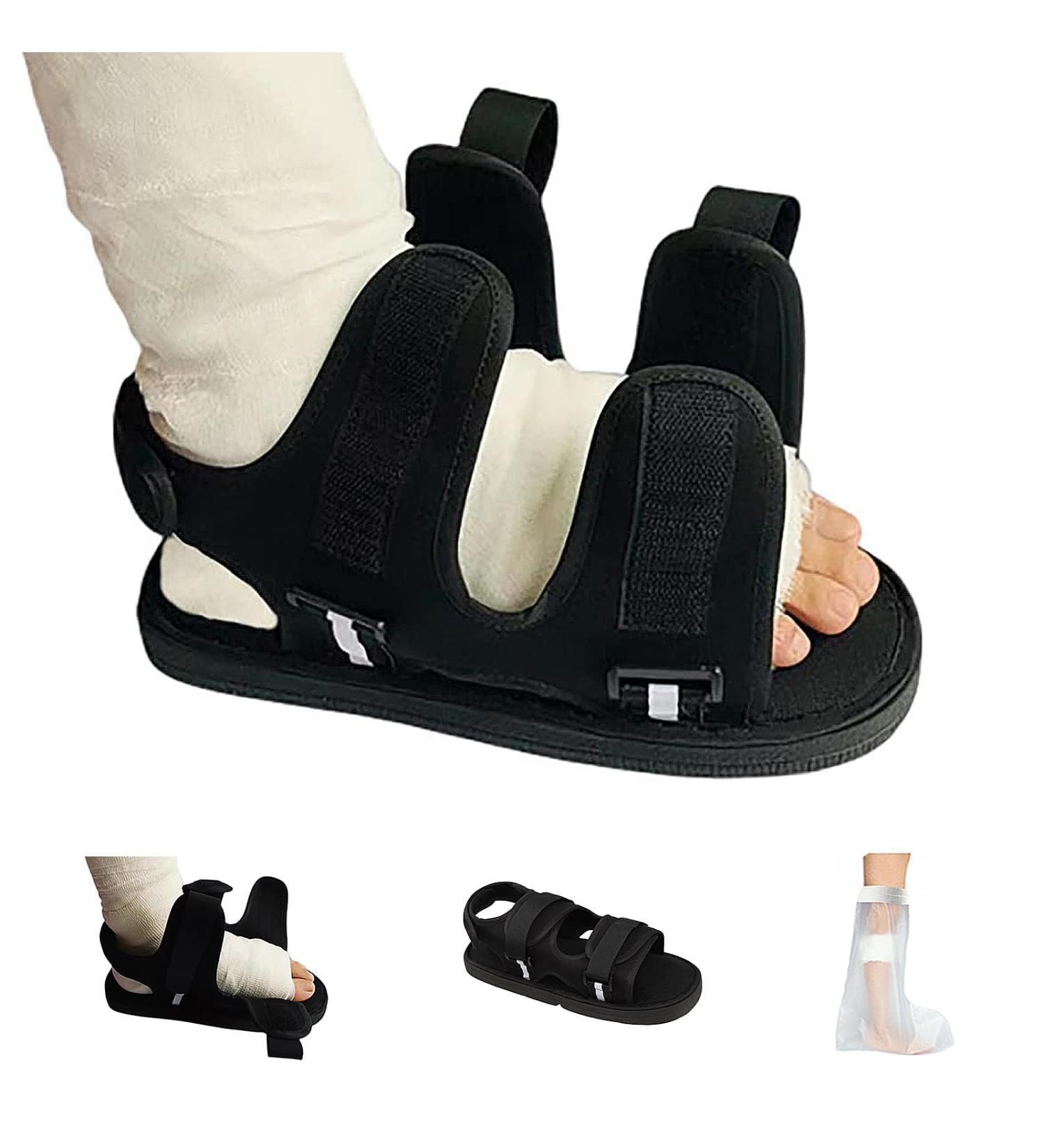 Post Op Shoe for Broken Foot | Adjustable Recovery Cast Boots | Medical Open-Toe Plaster Shoes for Men & Women XL - Buy Online on GoSupps.com