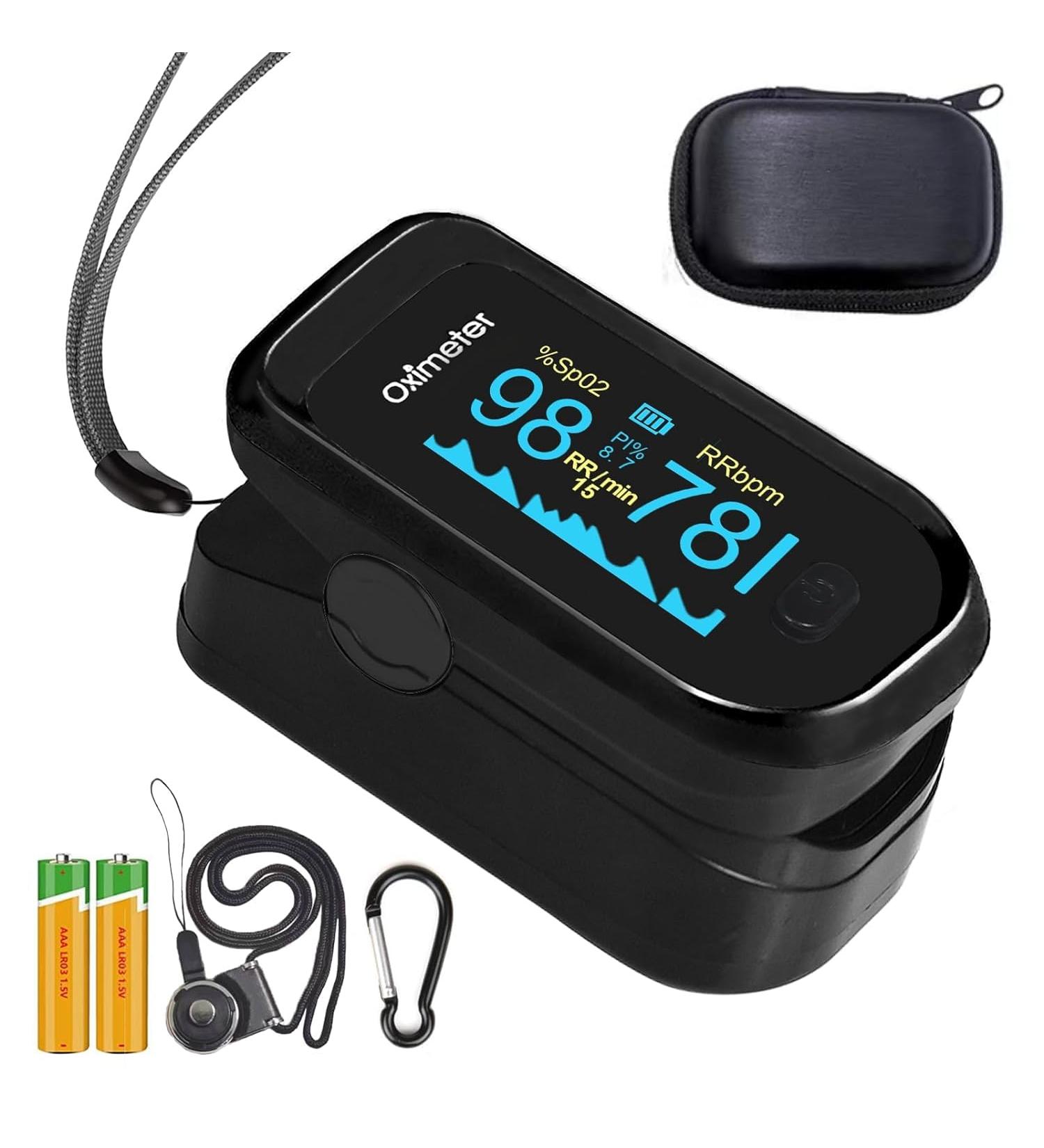 Buy TYNDALL Pulse Oximeter Fingertip - Advanced 4 Data & Respiratory Rate Monitor for Sports & Aviation | Fast International Shipping - Buy Online on GoSupps.com