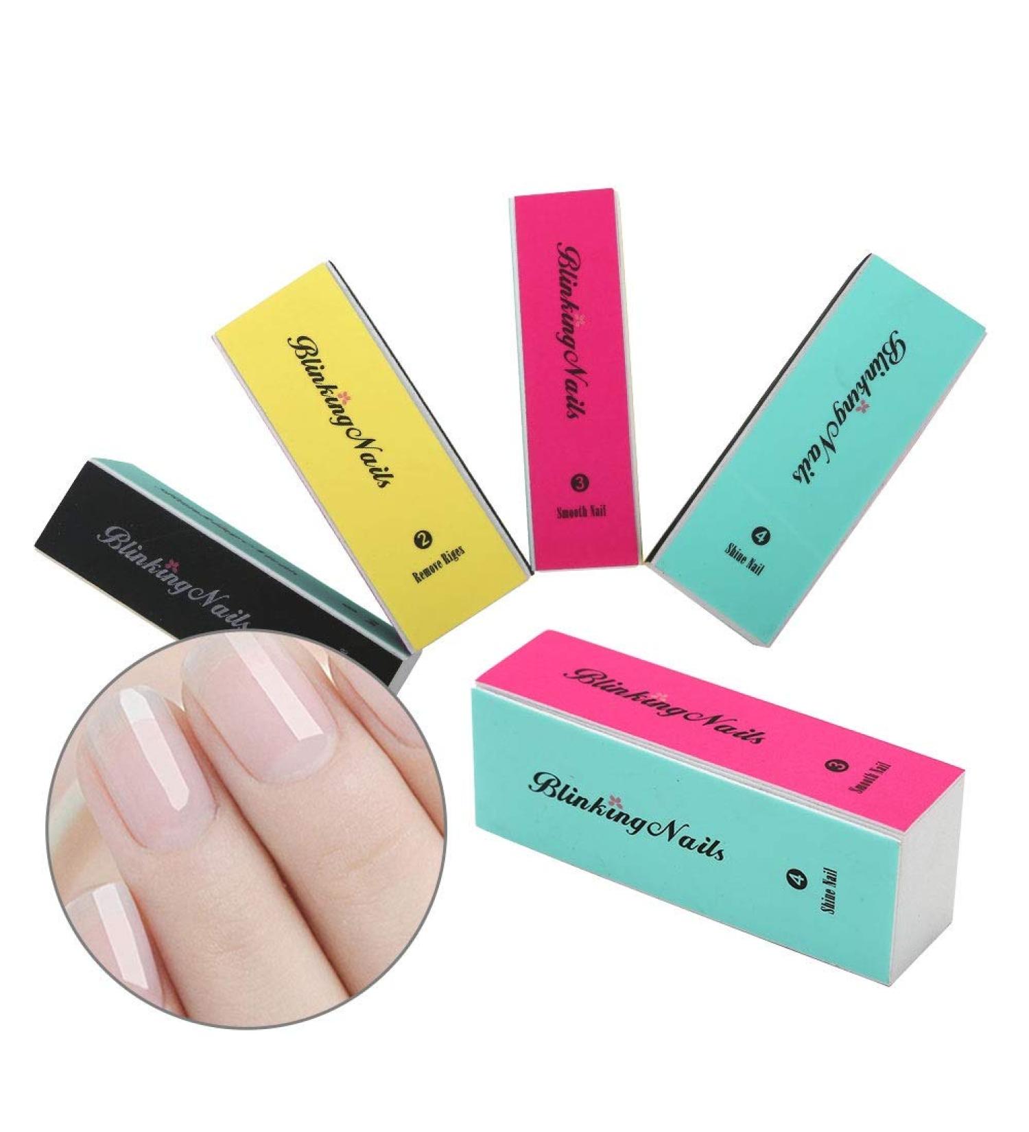 4-Way Nail Buffer & Shine Kit - Professional Mini Nail Polisher & File Block Set (5pcs) - Buy Online on GoSupps.com