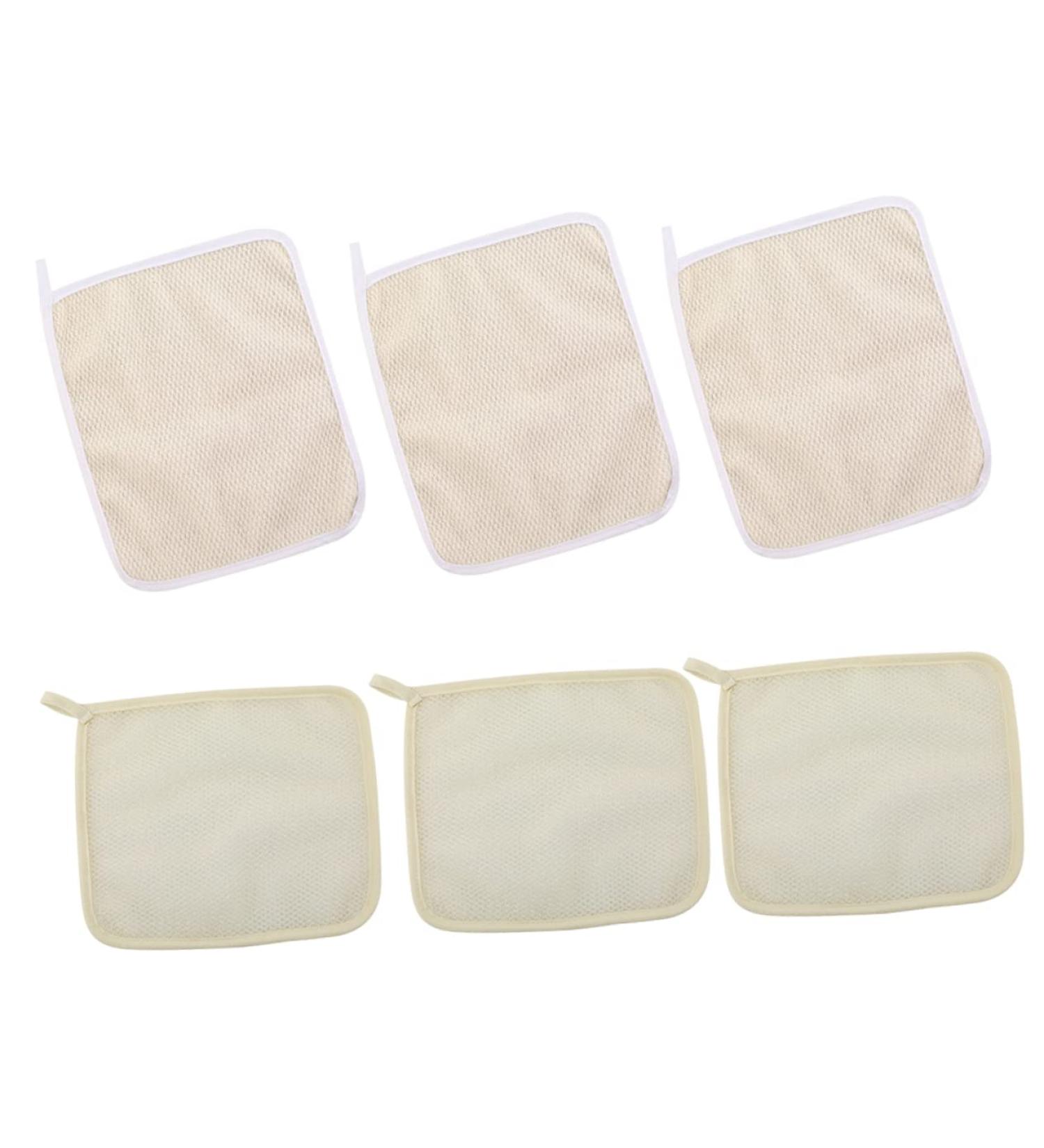 Healeved 6pcs Dual-Sided Scrub Towel Loofah Shower Sponges - Soft Bath Towels for Face and Body - Buy Online on GoSupps.com