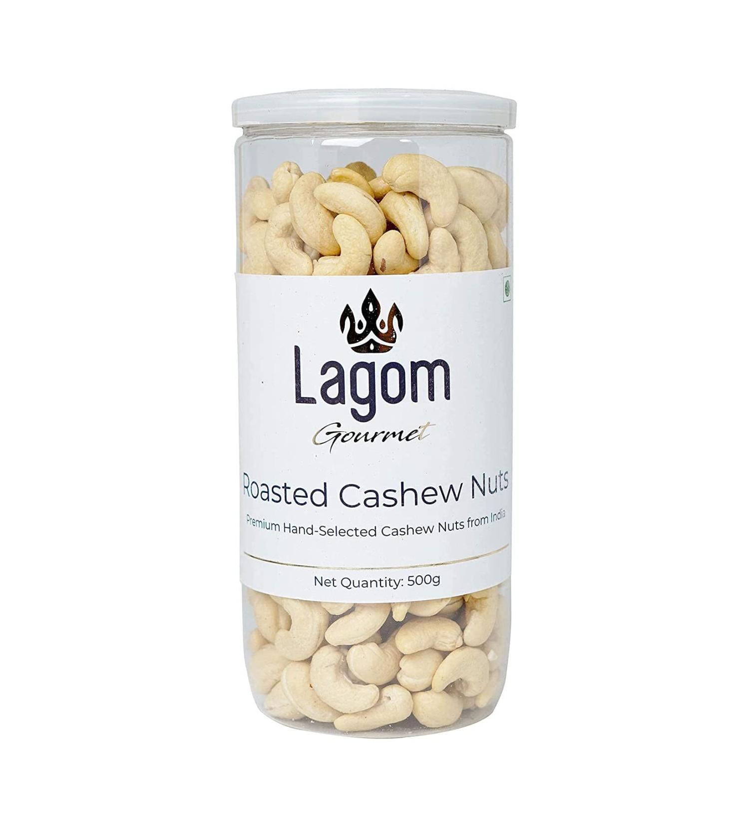 Lagom Gourmet Roasted & Salted Indian Cashew Nuts (Kaju) 500g