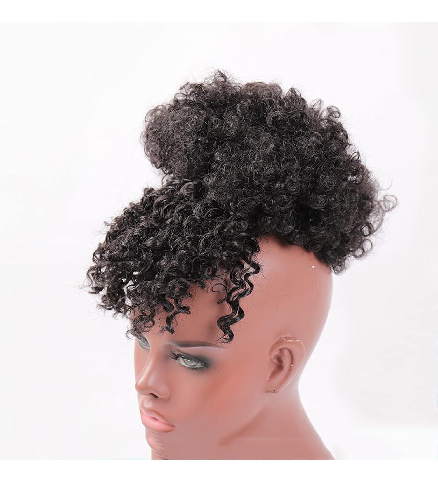 Buy Synthetic Buns Boy Wig | Afro Puff Wigs for Black Women | Stylish Ballerina Hair Accessories - Buy Online on GoSupps.com
