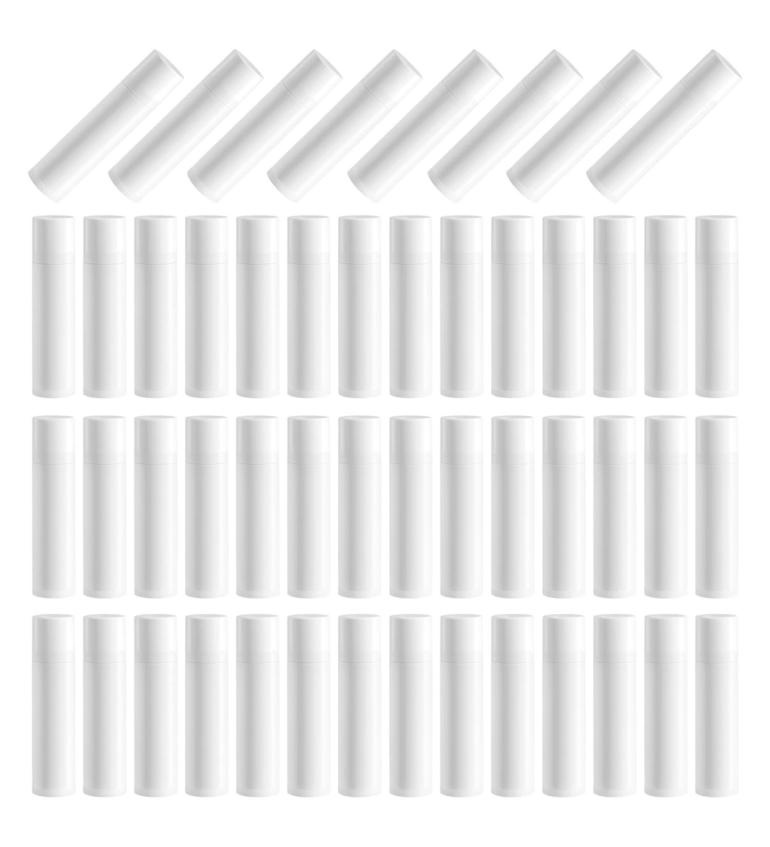 Lot de 50 tubes vides en plastique blanc pour baume l vres - Pour voyage affaires camping randonn e - Buy Online on GoSupps.com