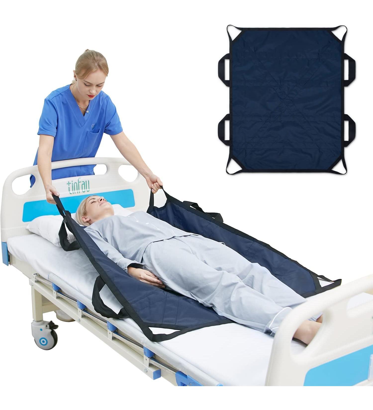 Bed Positioning Pad for Easy Turning & Lifting | 127 x 101.6 cm Multi-Purpose Transfer Film | Washable & Reusable Patient Positioning Sheet - Blue - Buy Online on GoSupps.com