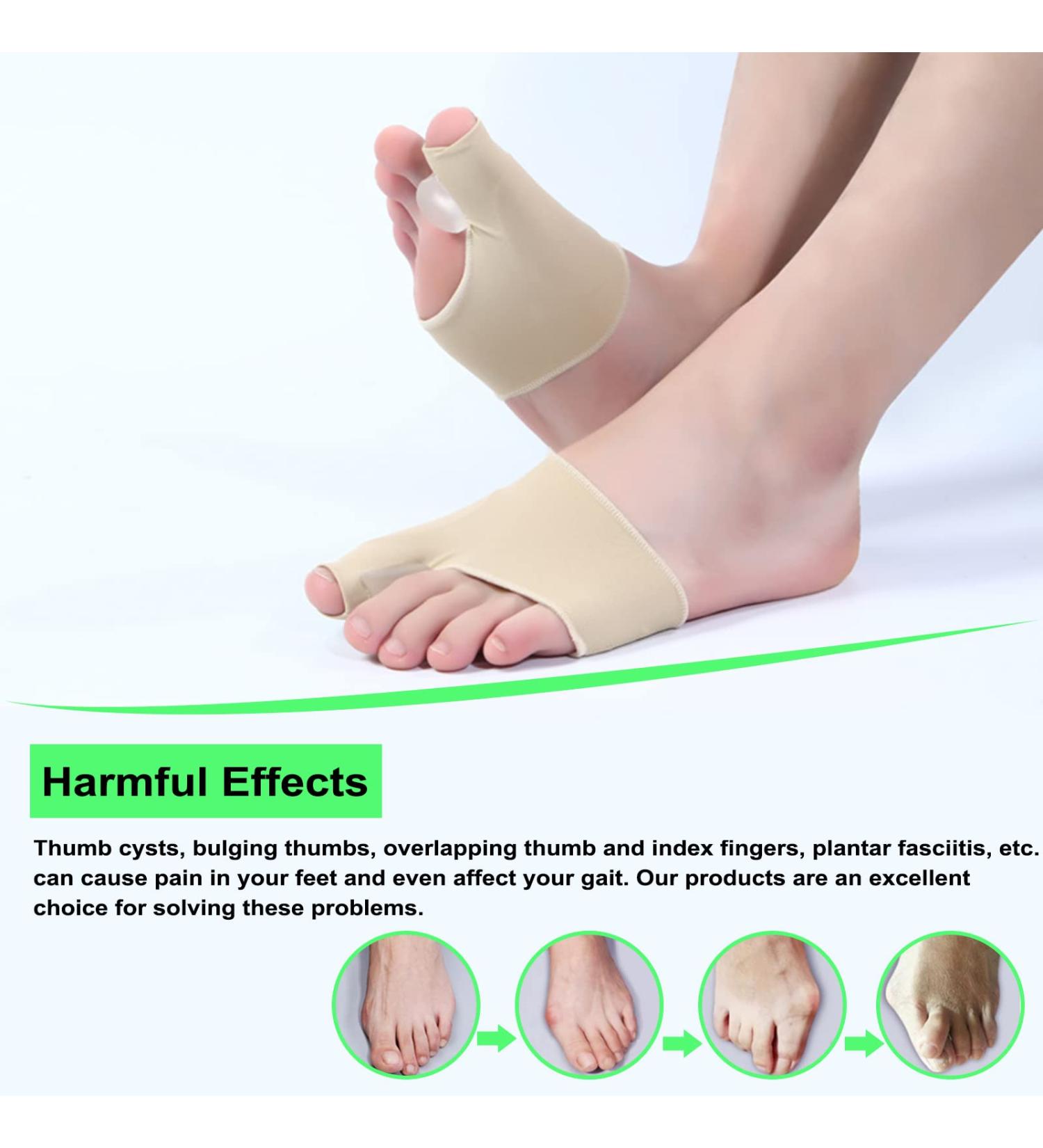 LOEFLIVG Bunion Corrector 2-PCS Toe Separator with Gel Relief Pads - Orthopedic Thumb Valgus Corrector for Women & Men (Large Size) - Buy Online on GoSupps.com