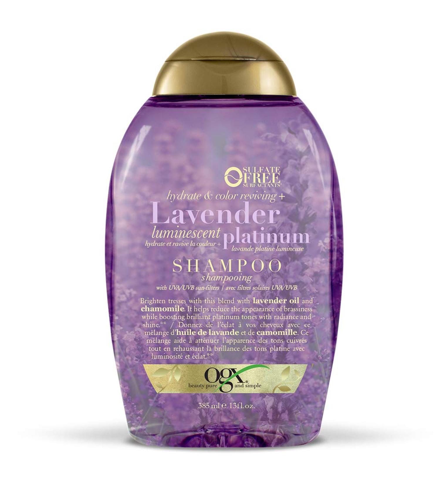 OGX Lavender Luminescent Platinum Shampoo - Hydrating & Color Reviving Formula | 13 oz - Buy Online on GoSupps.com
