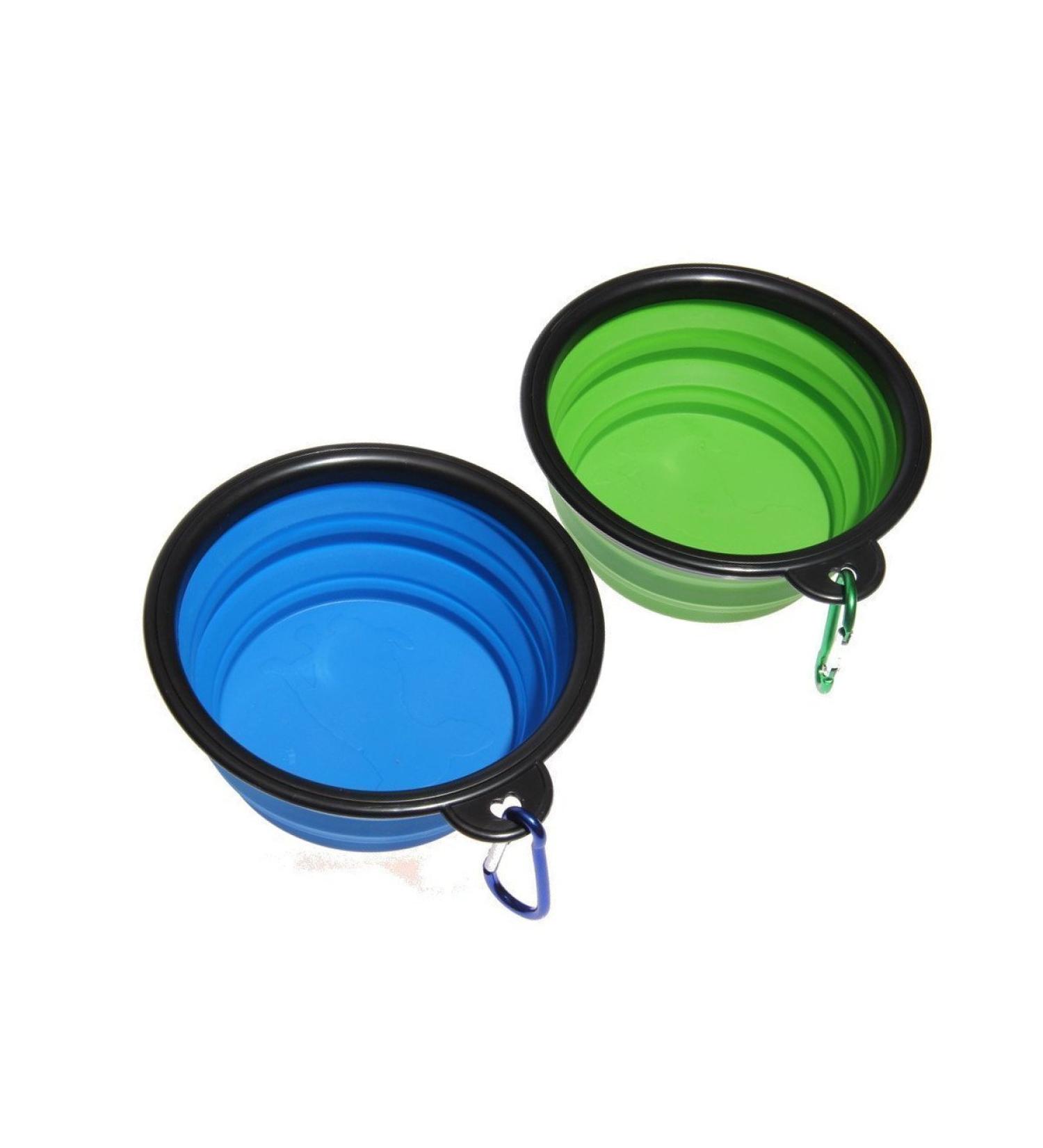 Piepea Collapsible Dog Bowl 2 Pack Travel Bowl Made of Food-Grade Silicone BPA-Free Portable Foldable Dog Cat Food Water Feeding Bowl Two Free Carabiners - Buy Online on GoSupps.com