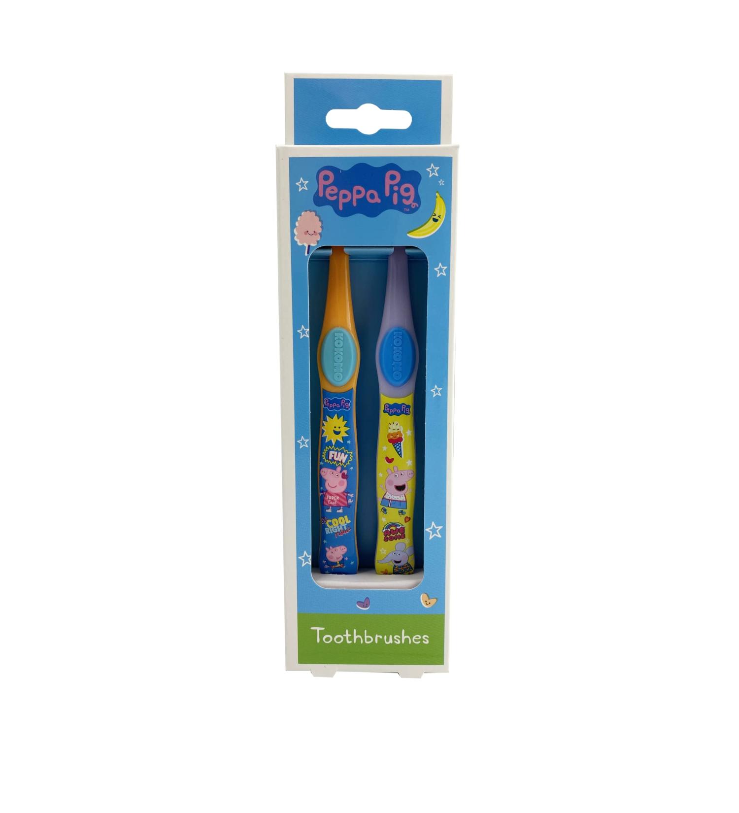 PEPPA PIG Toothbrush Twin Set - Kids' Soft Bristle Toothbrushes - Buy Online on GoSupps.com