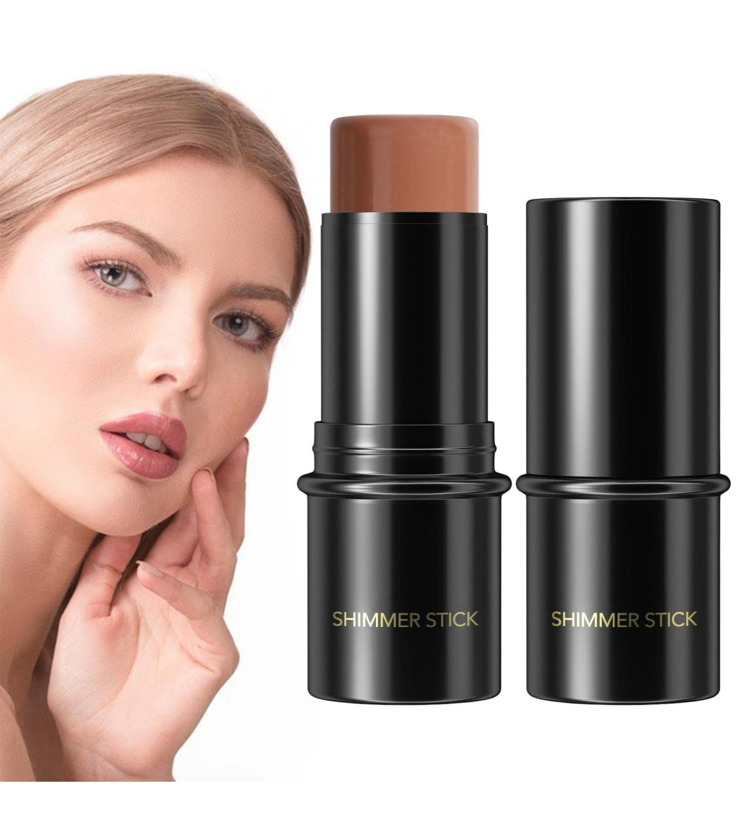 Highlighter Stick Makeup Bronzer Stick With Cushion Applicator Makeup Blushh Highlighter Contour Glitter Matte Natural Brightening Face Makeup Smooth Creamy Matte Finish Liquid Stick For Women 1 count (Pack of 1) - Buy Online on GoSupps.com