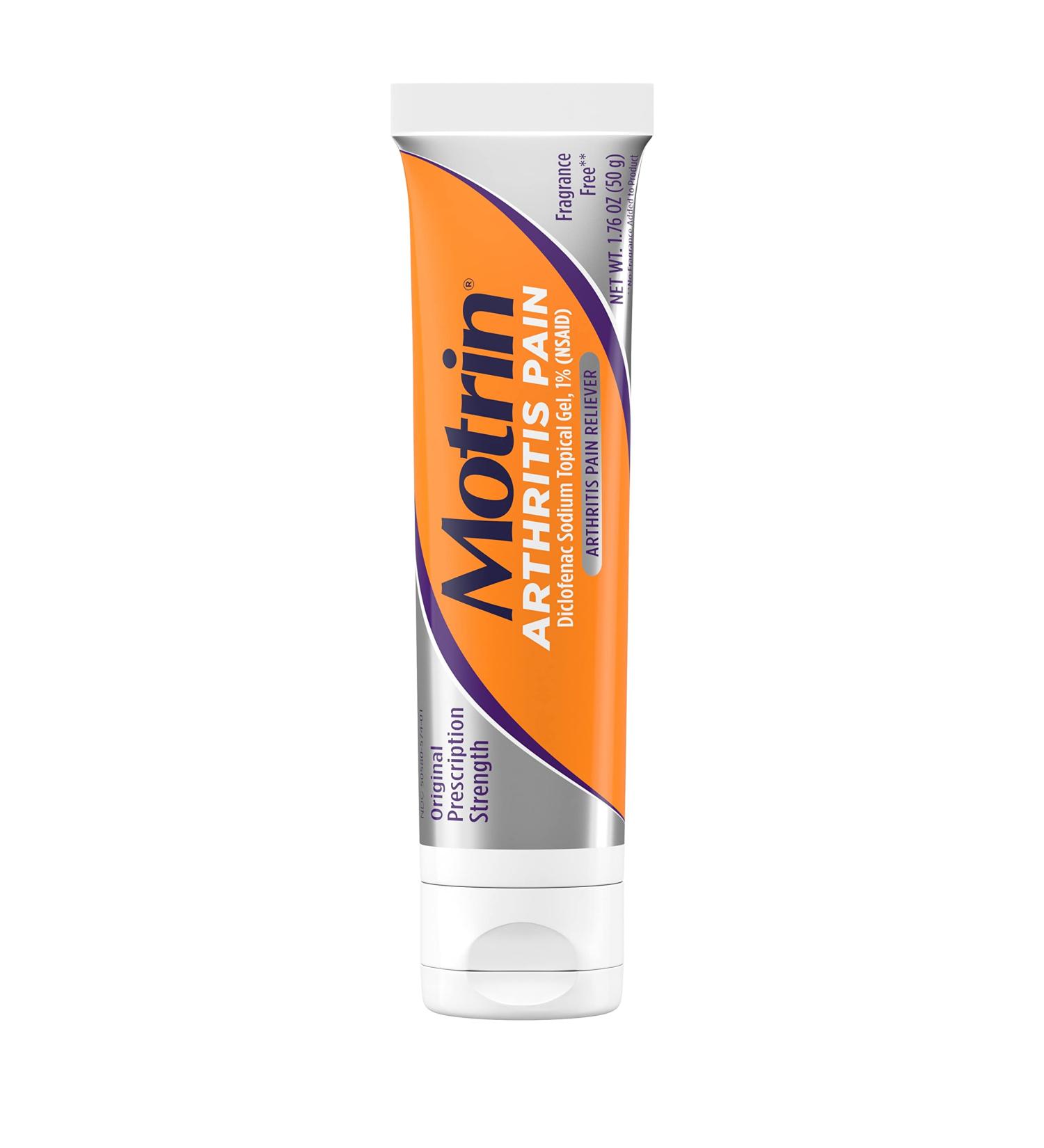 Motrin Arthritis Pain Relief Diclofenac Sodium Topical Gel 1% - Anti-Inflammatory Cream for Arthritis Pain in Hands, Wrists, Elbows, Knees, Feet & Ankles - 1.76 Oz Pack of 1 - Buy Online on GoSupps.com