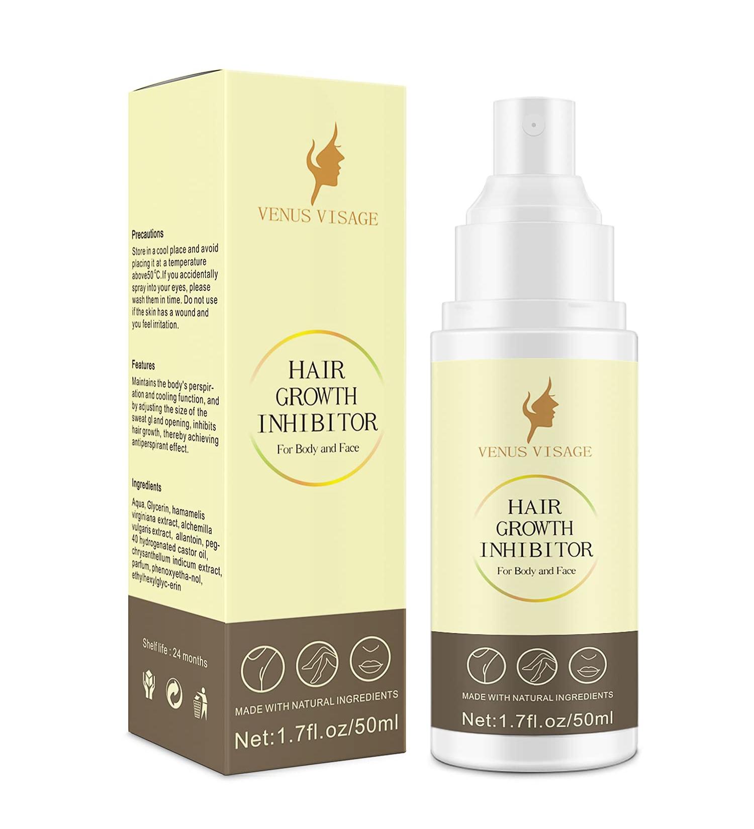 Hair Inhibitor 50ml - Non-Irritating Hair Stop Growth Spray for Body and Face - For Men and Women - 1.7 Fl Oz - Buy Online on GoSupps.com