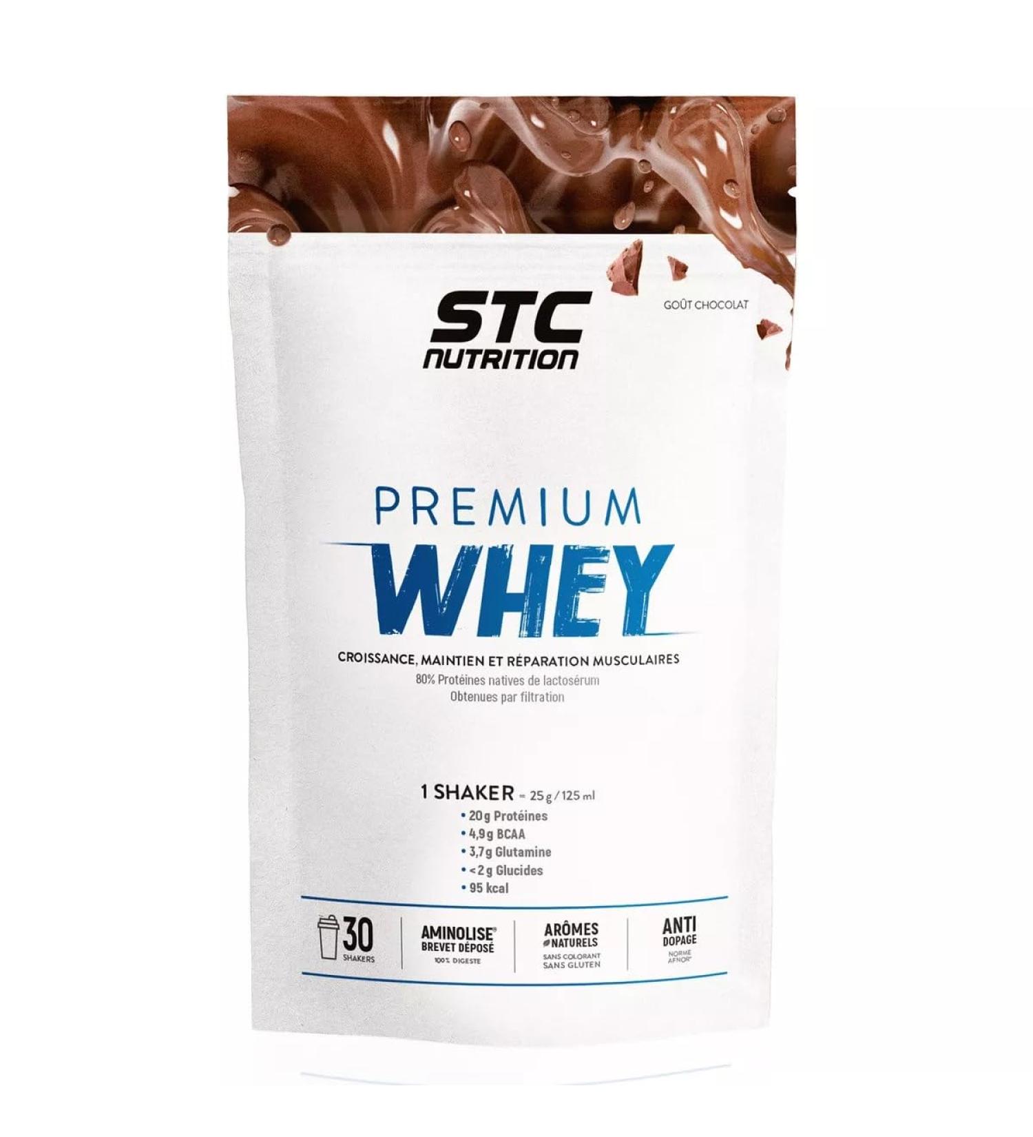 STC NUTRITION - Premium Whey - 80% whey native protein - Muscle growth maintenance and repair - Easy digestion - 30 Shakers - Doypack 750g - Buy Online on GoSupps.com