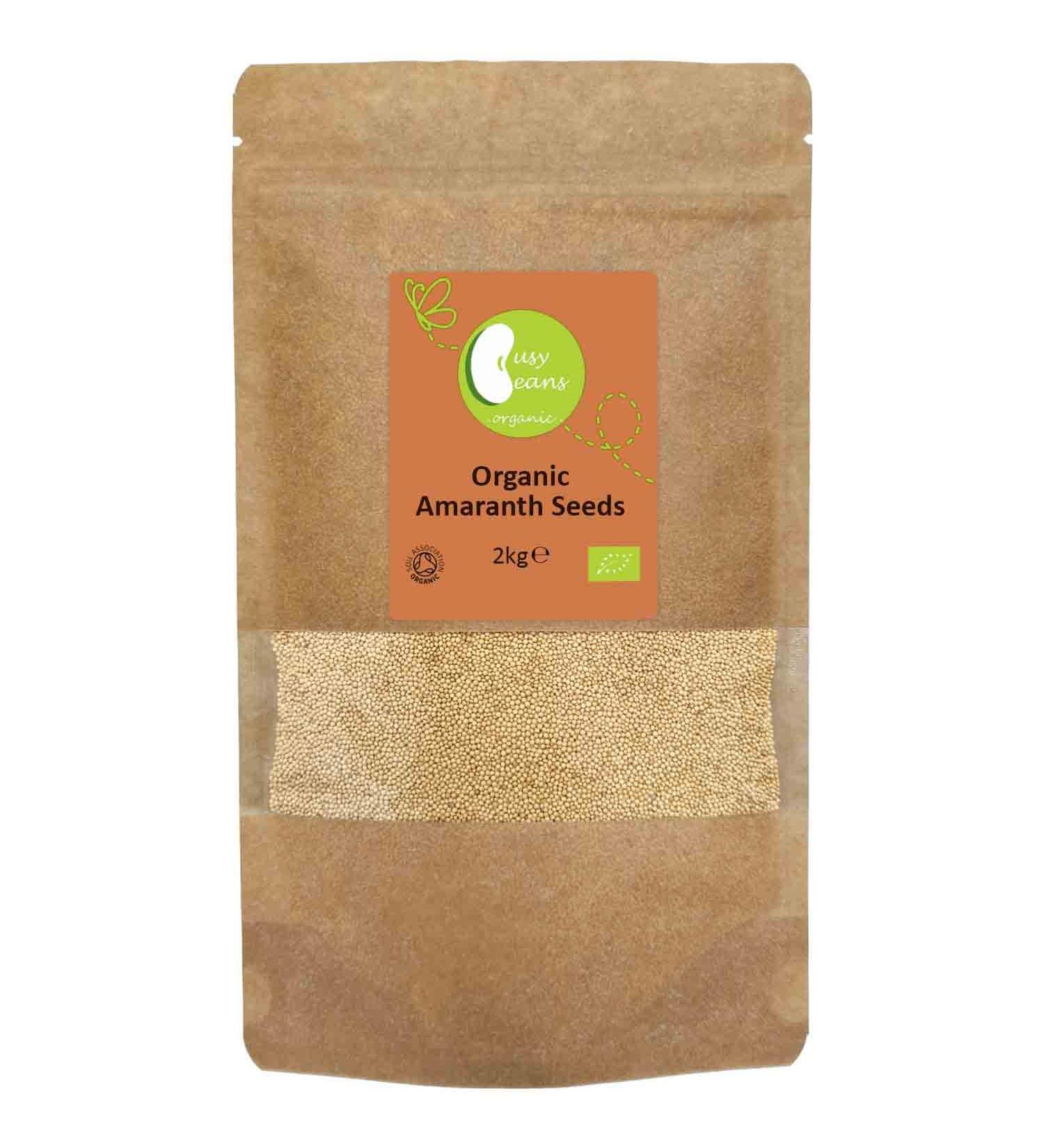 Organic Amaranth Grain -Certified Organic- by Busy Beans Organic (2kg) - Buy Online on GoSupps.com