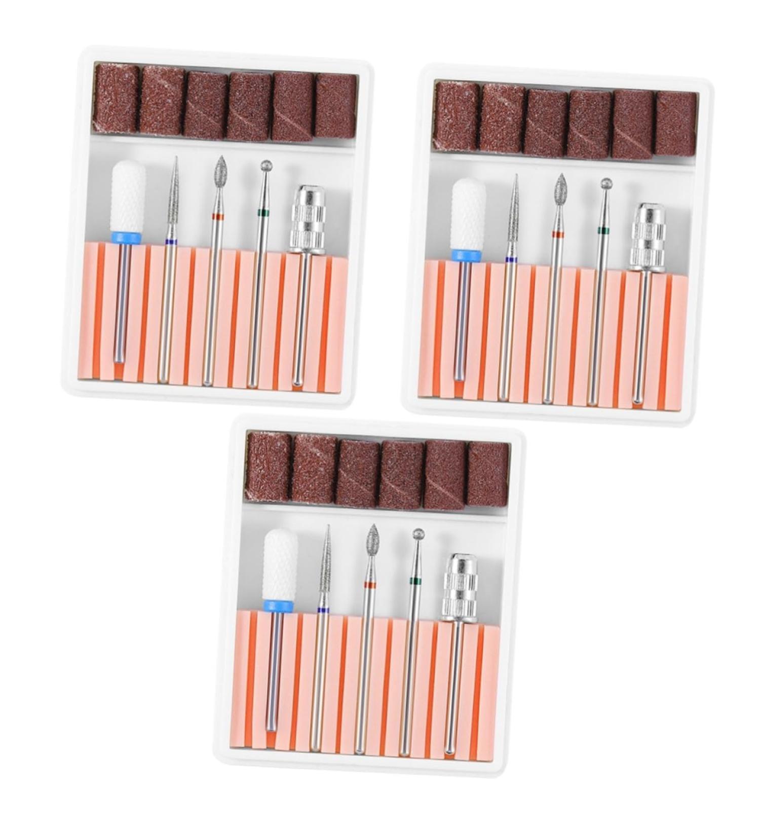 POPETPOP 3 Sets Nail Grinding Head Nail Polish Tools Nail Polish Accessories Nail Bits Nail Drill Heads Nail File Bits Nail Art Equipment Electrical Tools Nail Drill Bits Acrylic Gel 6.5x5.5cmx3pcs Pinkx3pcs - Buy Online on GoSupps.com
