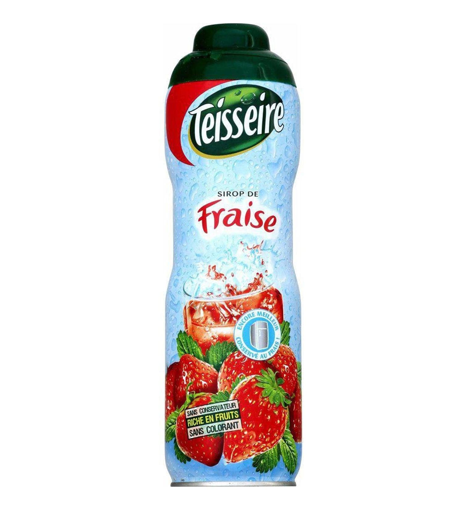 Teisseire Strawberry Syrup for Refreshing Drink, Cocktails, Recyclable Bottle 60cl
