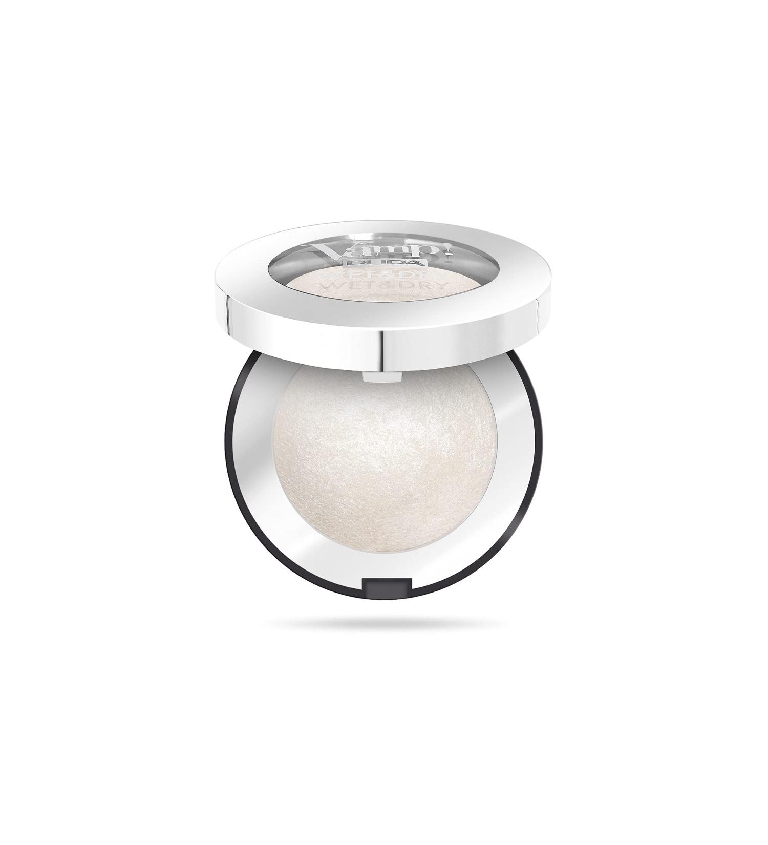 Pupa Milano Vamp! Baked Eyeshadow - Brilliant Colors - Professional Quality Shimmer Powder - 300 White Snow - Buy Online on GoSupps.com