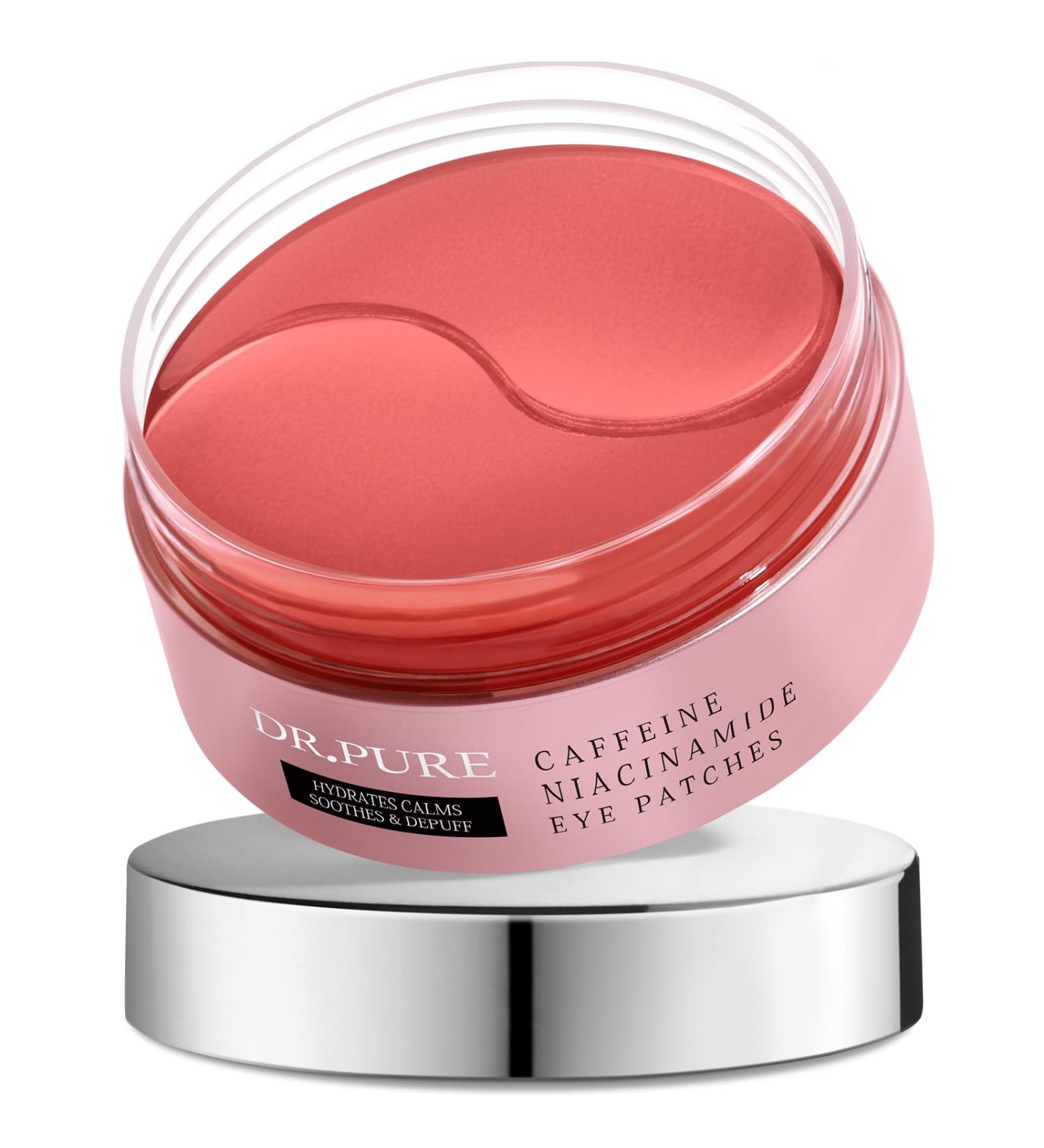 Dr. Pure Under Eye Patches | Caffeine Eye Mask for Puffiness & Dark Circles | Anti-Aging Niacinamide & Hyaluronic Acid | 30 Pairs - Buy Online on GoSupps.com