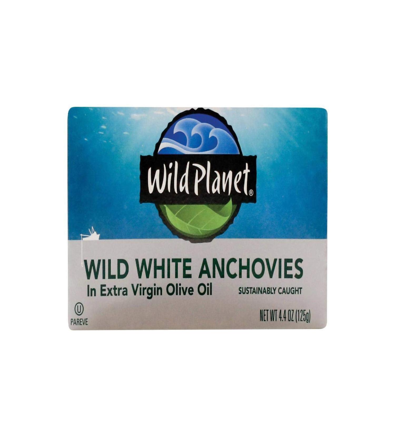 WILD PLANET ANCHOVY WHITE W EVOO 4.375OZ