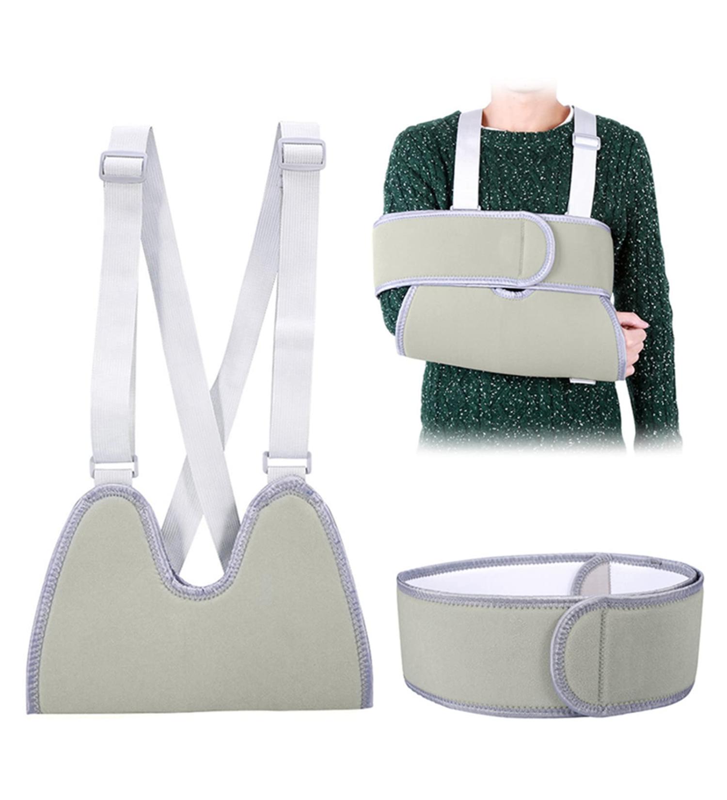 ZJchao Adjustable Shoulder Immobilizer & Arm Sling - Rotator Cuff Support Brace for Elbow Hand & Finger - International Shipping Available - Buy Online on GoSupps.com