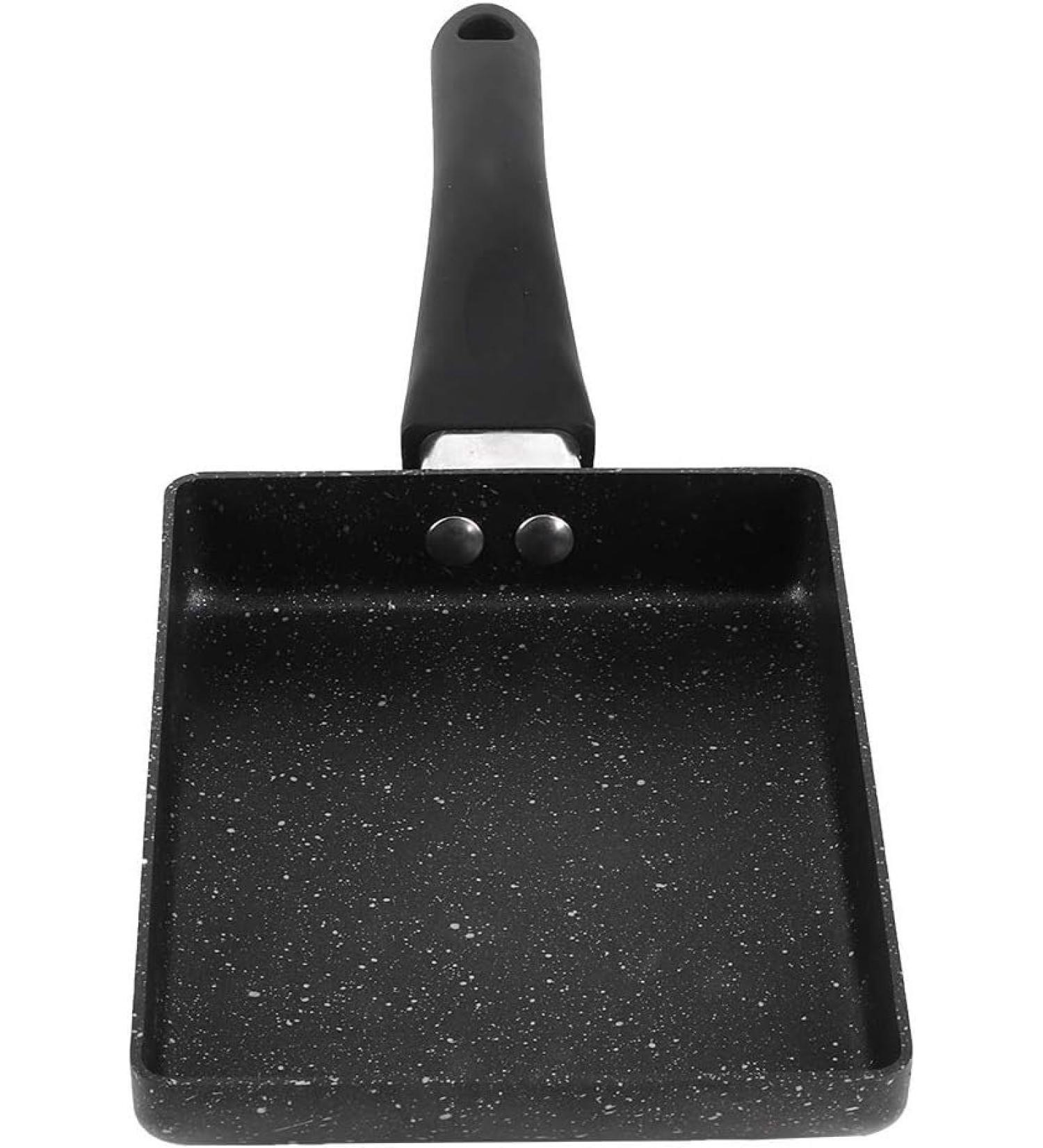 Frying Pan Kitchen Cookware Grill Pan Rectangular Non Stick Saucepan Plastic Handle Black Omelet Frying Pan Maifan Stone Small Frying Pan Square Grill Pan with Meat Vegetables or Go Camp Cooking - Buy Online on GoSupps.com