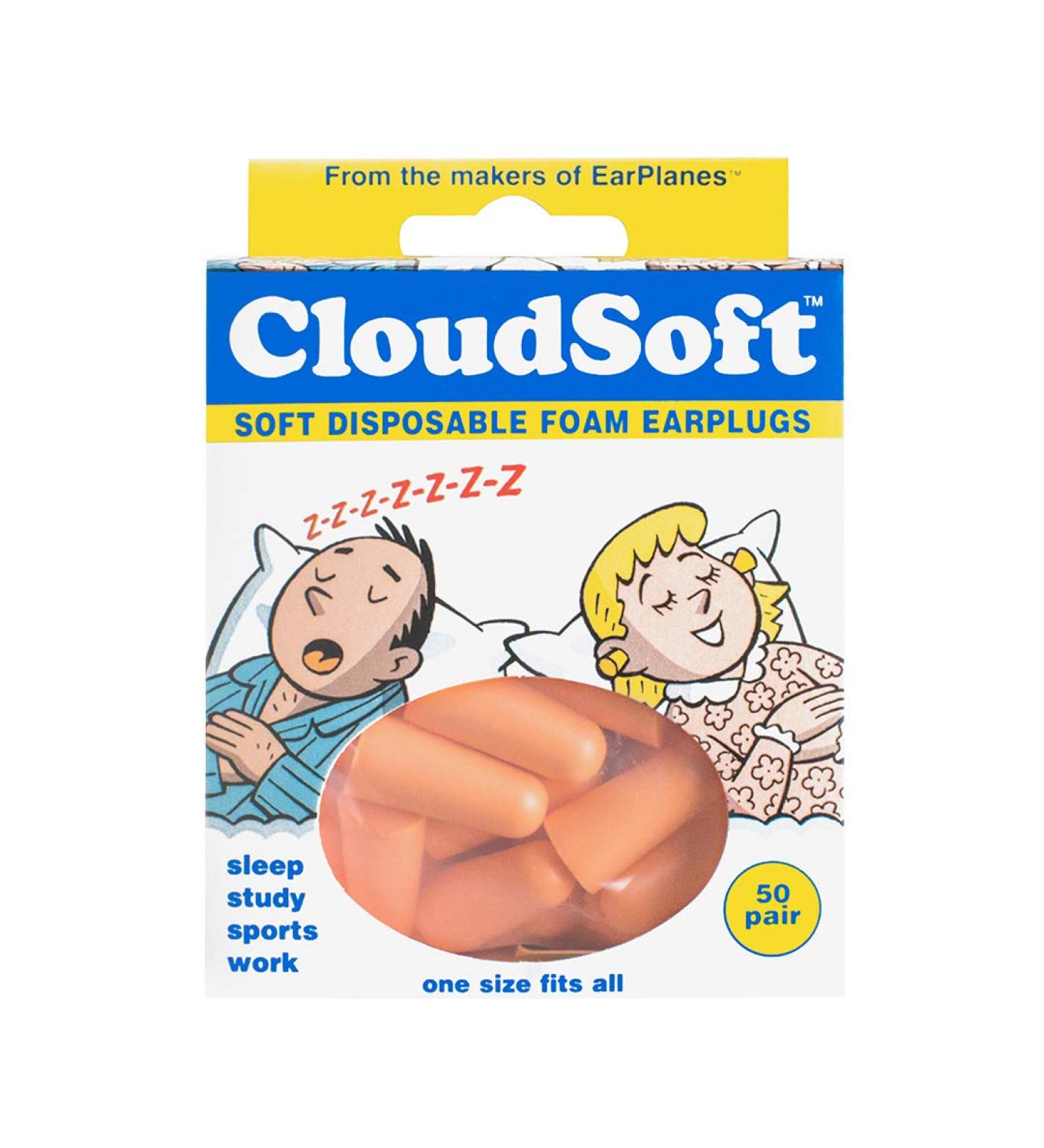 CloudSoft Foam Earplugs 50 Pair