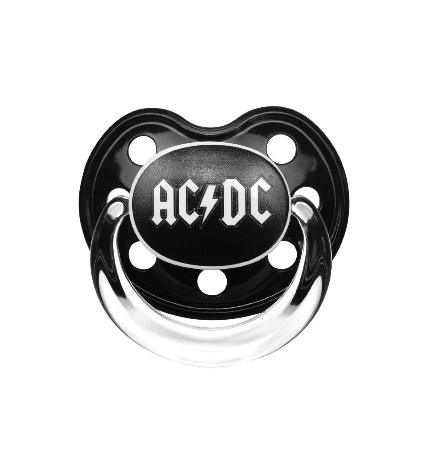 AC/DC Logo Pacifier Size 2 - International Shipping Baby Gift (Pack of 1) - Buy Online on GoSupps.com