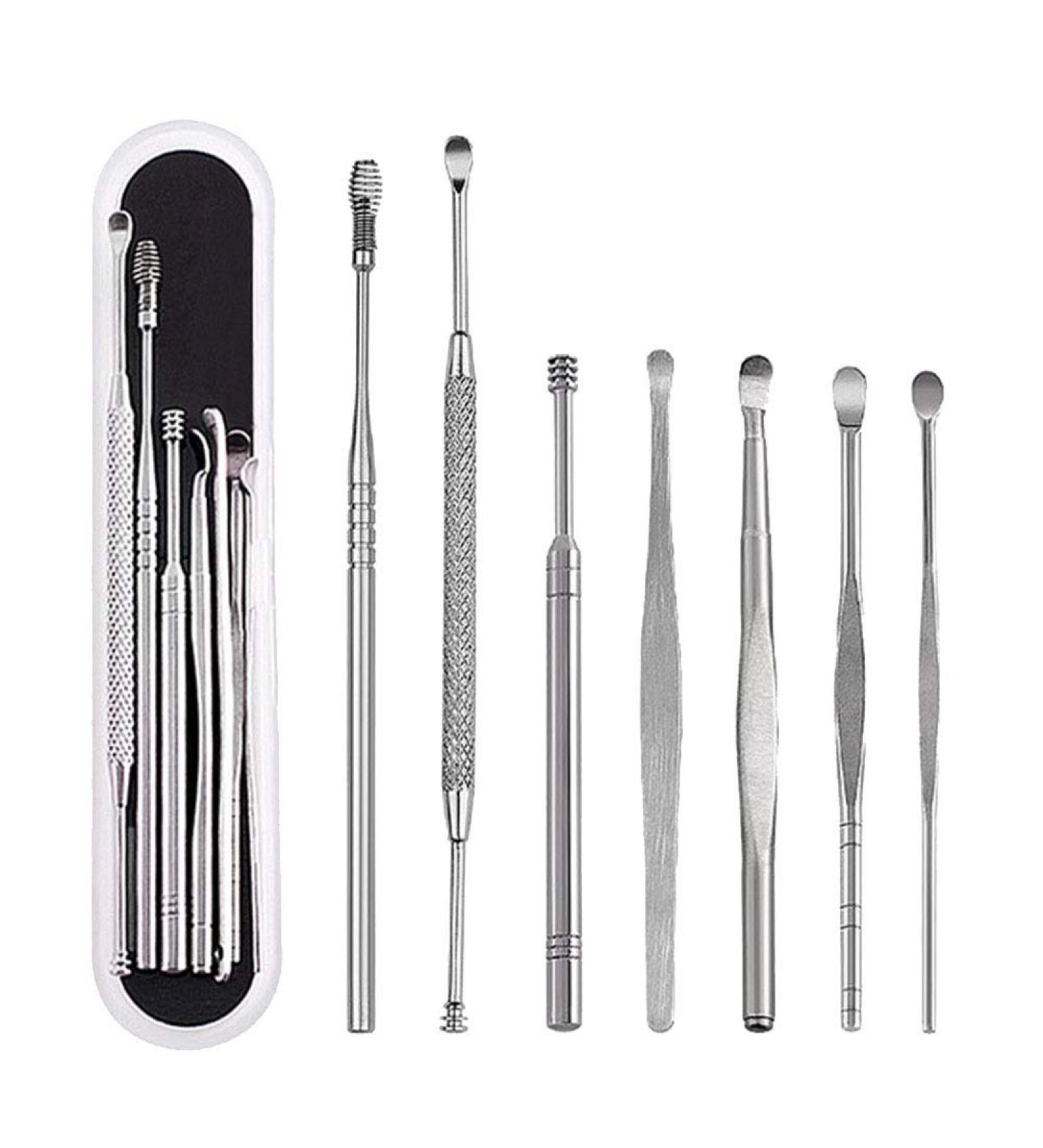 Stainless Steel Ear Pick Set - Safe Ear Wax Removal Ear Scoop for Effective Cleaning - Buy Online on GoSupps.com