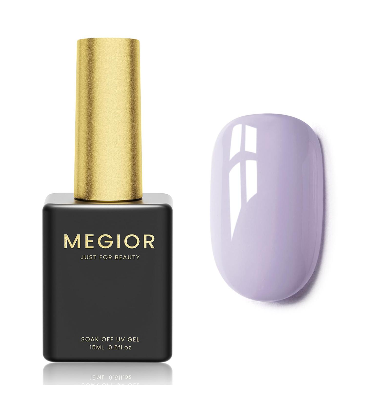 MEGIOR Purple Gel Nail Polish 15ml Lilac Purple Gel Polish 1PCS Soak Off UV LED Nail Gel Polish for Nail Art Manicure Salon DIY Home for Women Girls Nails - Buy Online on GoSupps.com