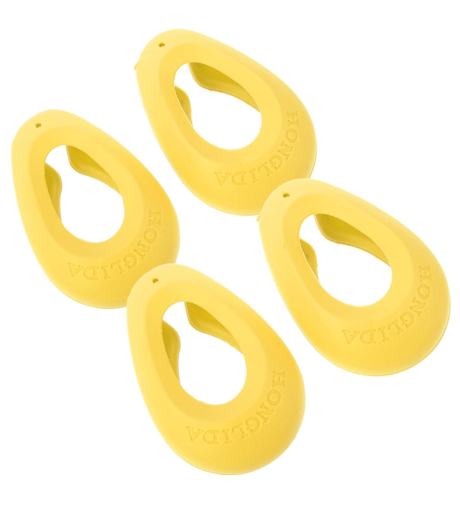 Angoily 2 Pairs Hair Dyeing Supplies Ear Covers for Shower Heat Ear Shields Coloring Ear Cover for Dying Hair Dryer Showering Ear Muffs Black Silica Gel Protector Make up Pregnant Woman 7.5x5cm Yellow - Buy Online on GoSupps.com