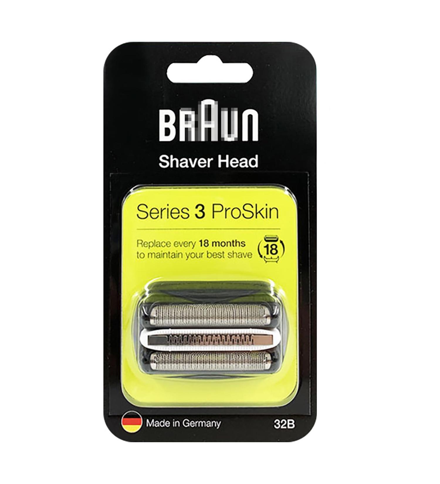 Buy Series 3 Proskin Elektrorasier Replacement Head for Braun Razors - Compatible with 301S 310S 330S 340S 360S 380S 3000S 3010S 3020S 3040S 3080S 350cc (32b) - International Shipping Available - Buy Online on GoSupps.com