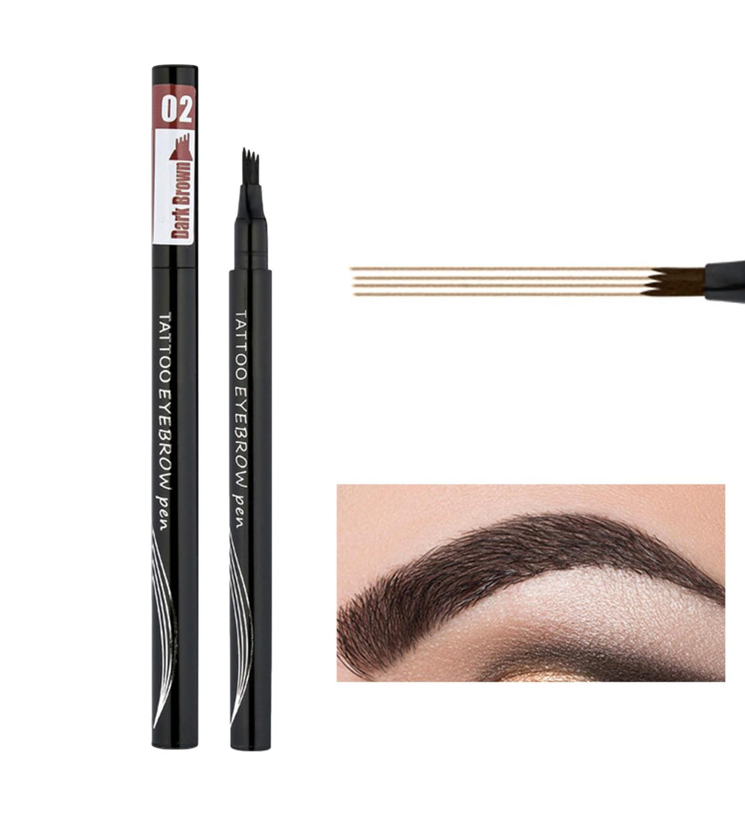 Eyebrow Pencil with Multi Forks | Long-Lasting and Waterproof Eye Brow Contouring Everyday Women Cosmetics for Eyes for Home Working Traveling Gathering Dating 2#maroon/dark brown - Buy Online on GoSupps.com