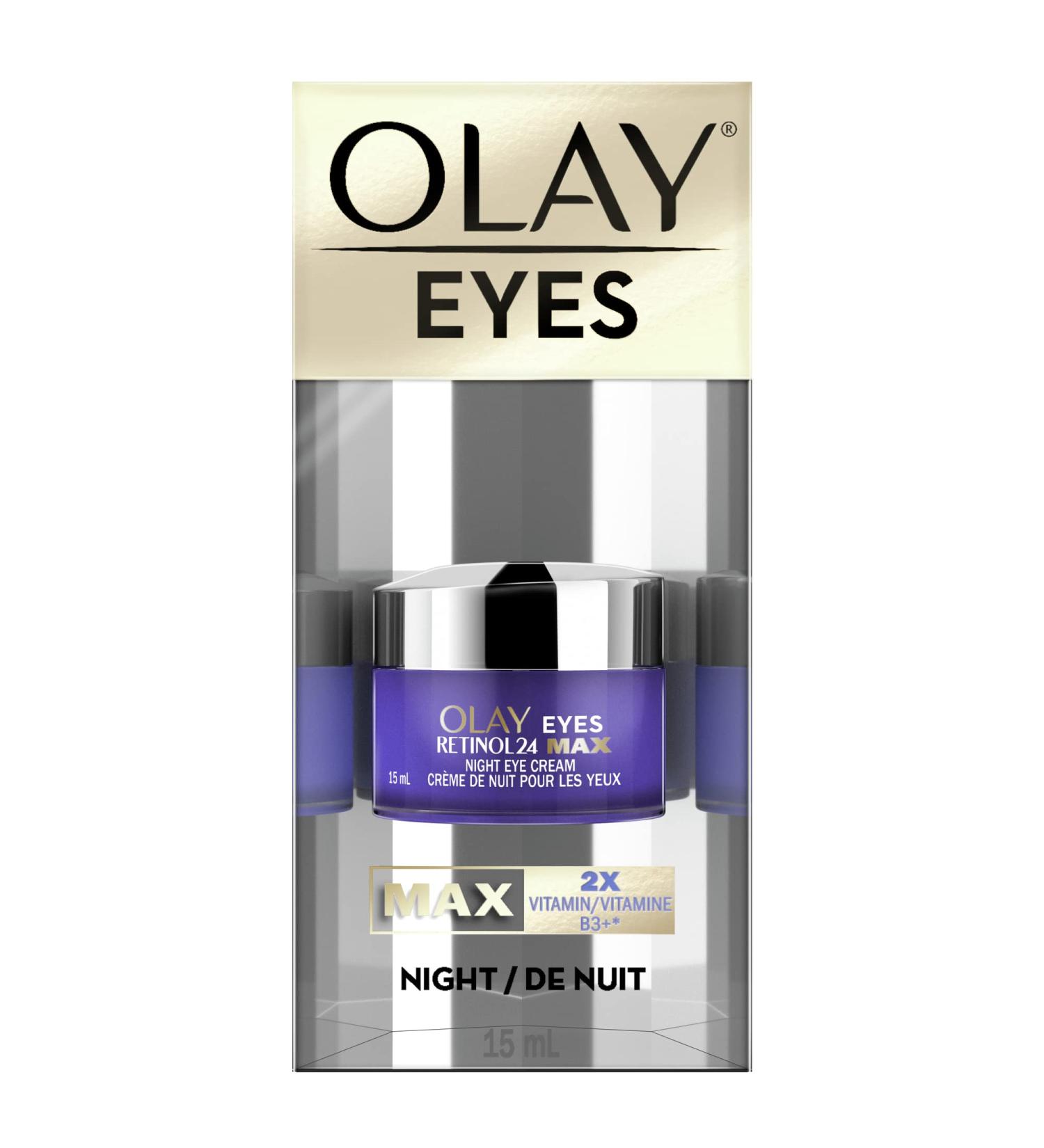Olay Retinol 24 Max Night Eye Cream 0.51 Fl Oz - Advanced Retinol Formula for Overnight Eye Renewal - Buy Online on GoSupps.com