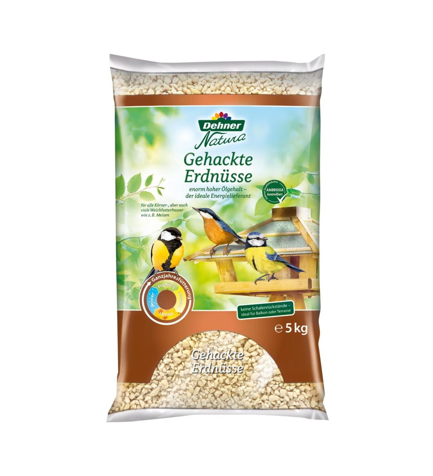 Dehner Natura Wild Bird Food - Chopped Peanuts 5kg | Premium Quality for Healthy Birds - International Shipping Available - Buy Online on GoSupps.com