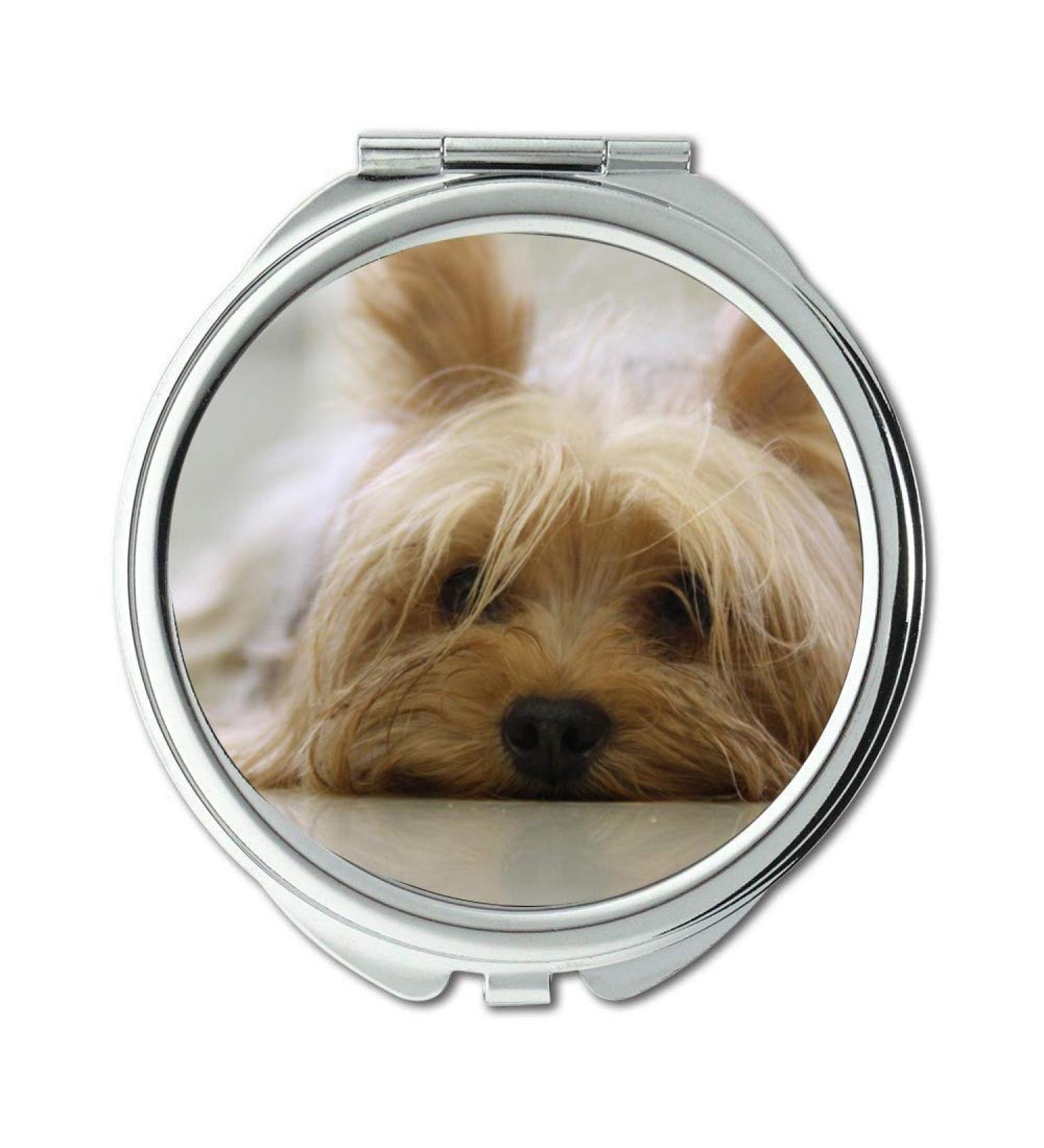 Mirror Compact Mirror Yorkshire Terrier Dog Yorkie Terrier Pet Canine pocket mirror portable mirror - Buy Online on GoSupps.com