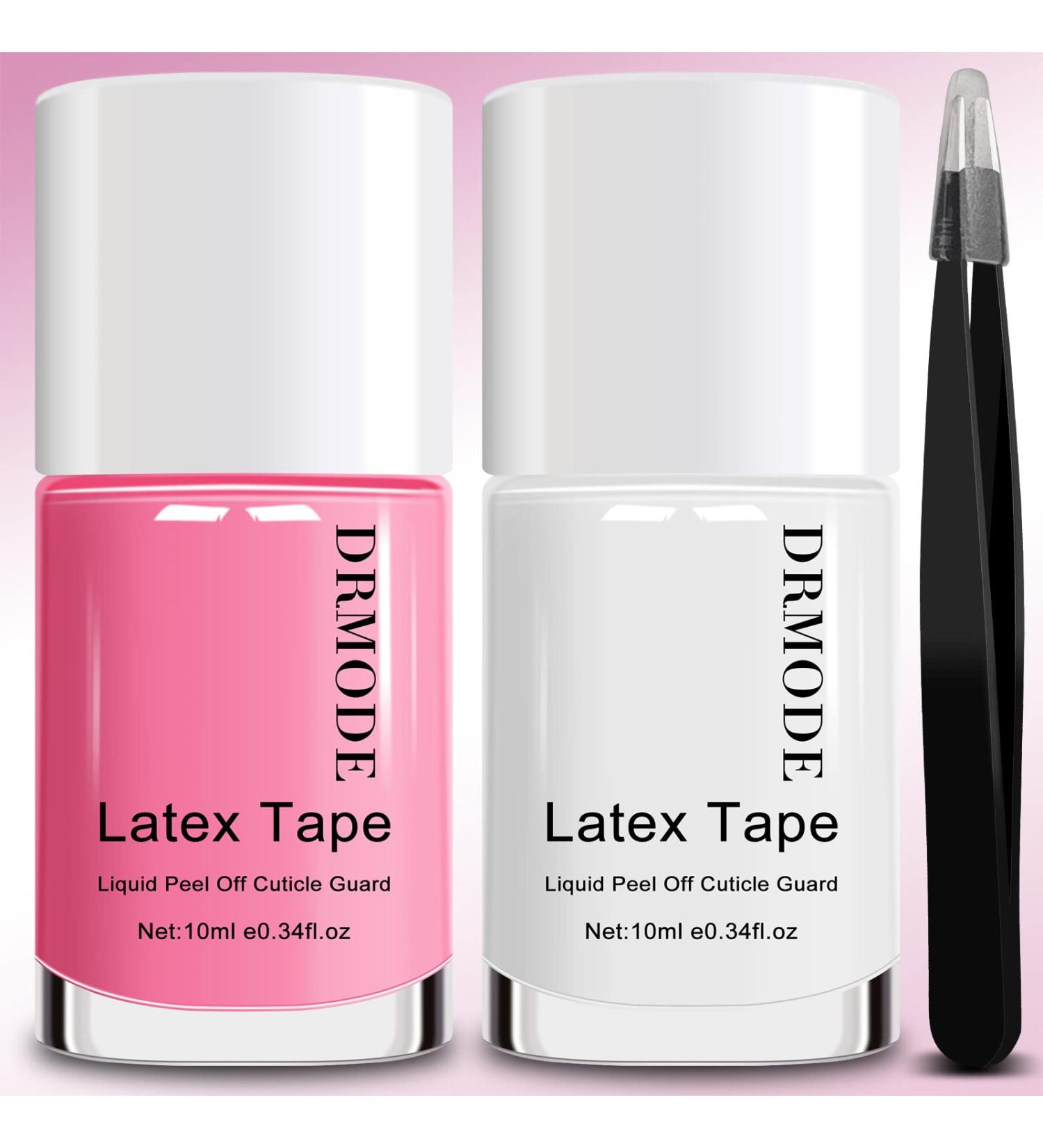 DR.MODE Liquid Latex Nail Cuticle Barrier 20ML - Fast Drying Latex Tape for Nail Art - Includes Tweezers for Easy Application - Buy Online on GoSupps.com