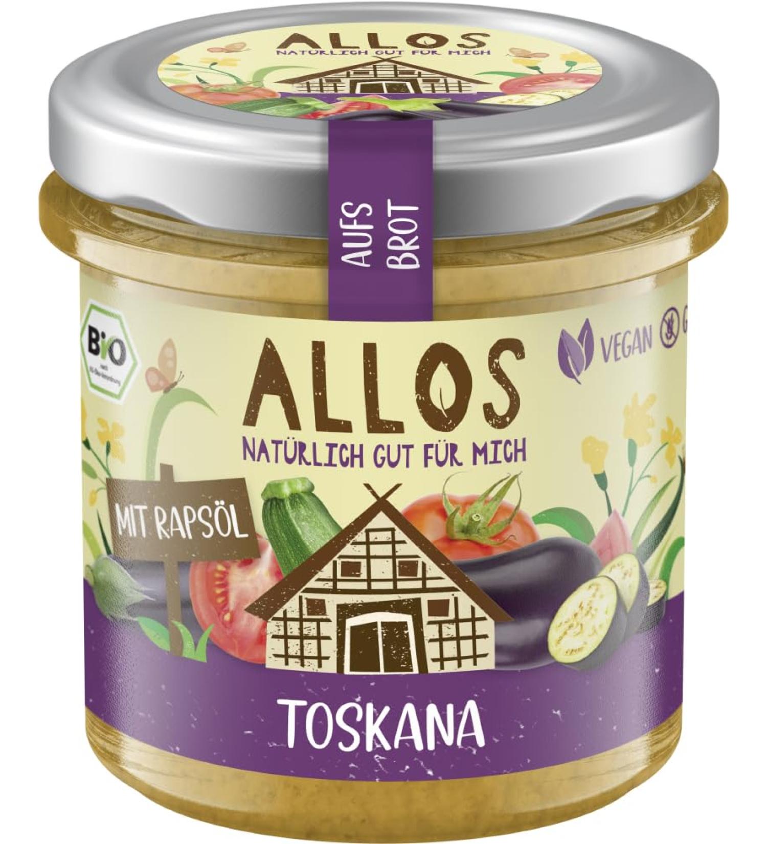 Hubmann Naturkost Allos Organic on bread Tuscany 6 x 140 g