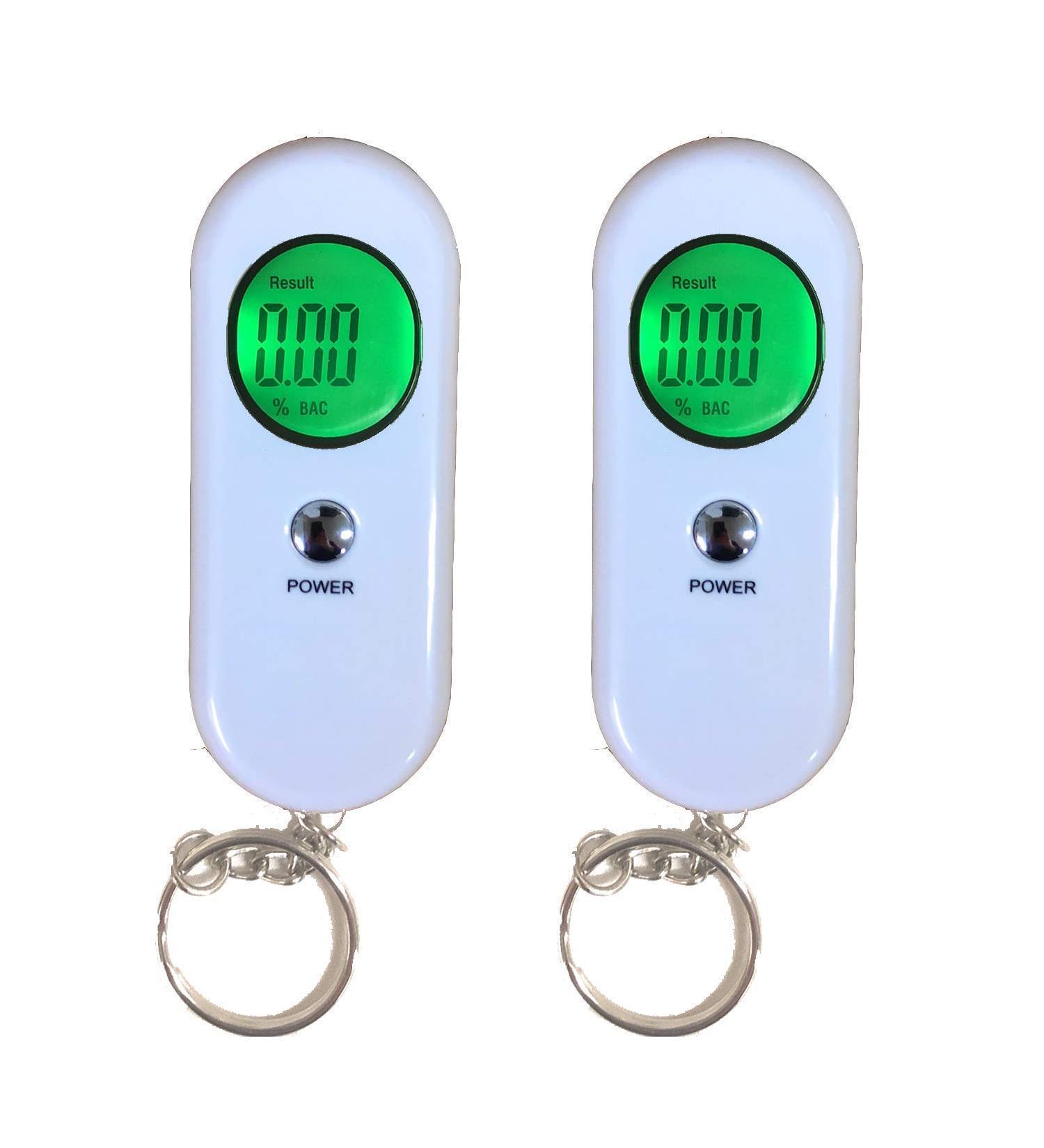 Keychain Alcohol Breathalyzer Tester (2 Pack) - Digital LCD Display, High Accuracy - Buy Online on GoSupps.com