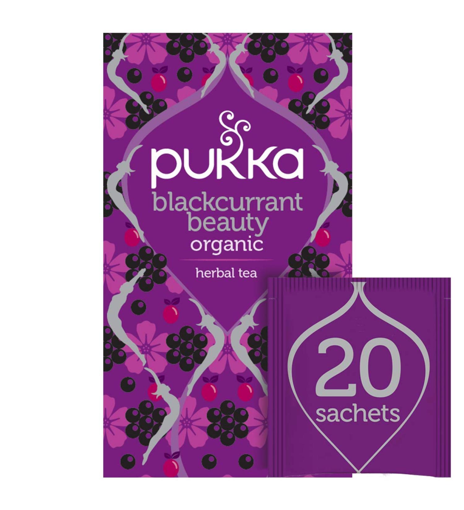 Pukka Blackcurrant Beauty Fruit Tea 20 Sachets - Buy Online on GoSupps.com