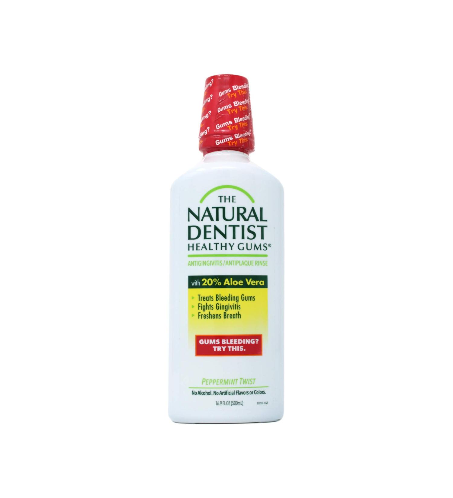Natural Dentist Healthy Gums Antigingivitis Mouthwash in Peppermint Twist - for When You See Pink in Your Sink - Buy Online on GoSupps.com