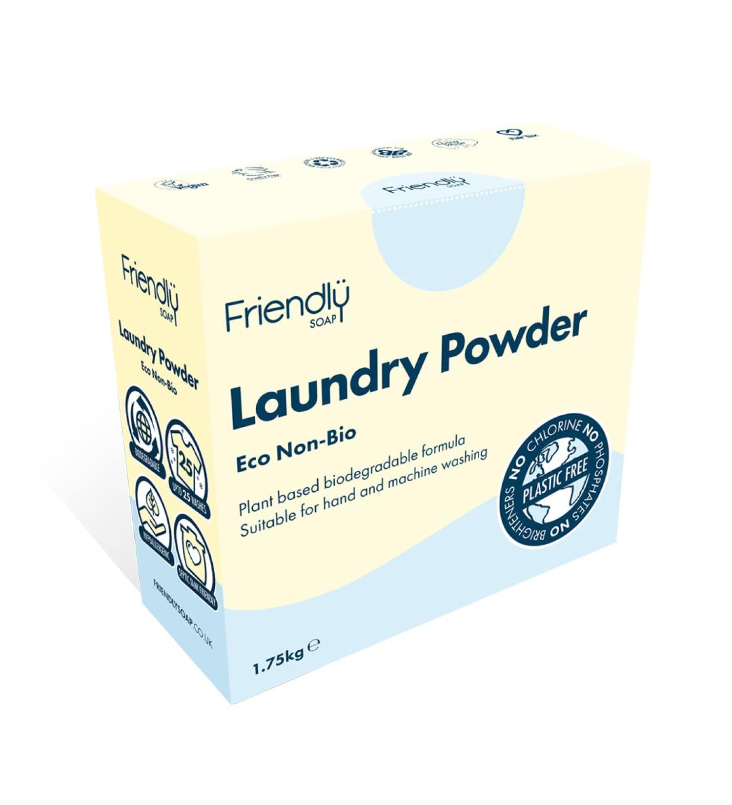 Eco-Laundry Powder - Non Bio Chlorine-free Phosphate-free 1.75kg - Buy Online on GoSupps.com