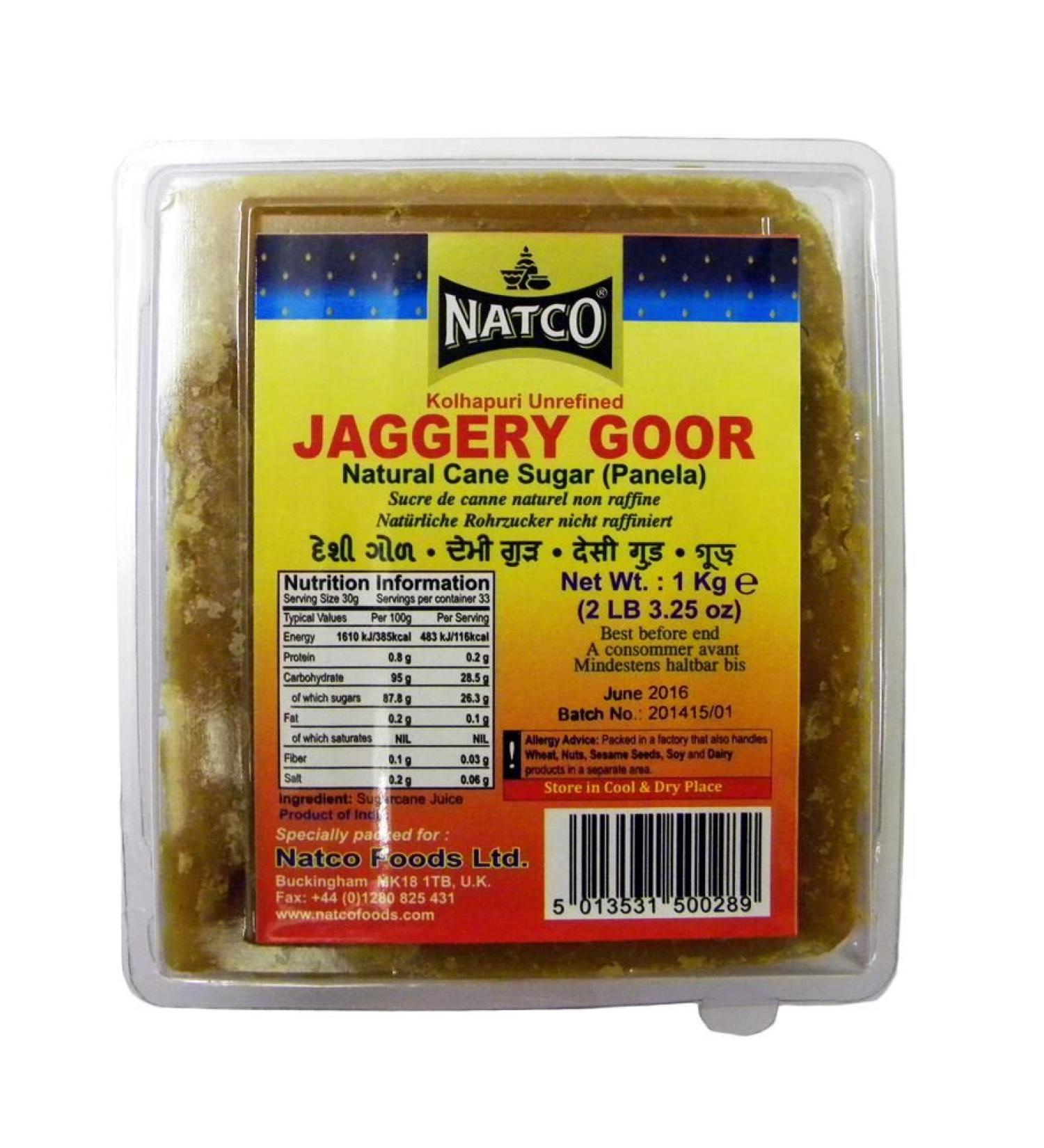 Natco - Jaggery Goor (Kolhapuri unrefined) - Panela - 1kg x 2