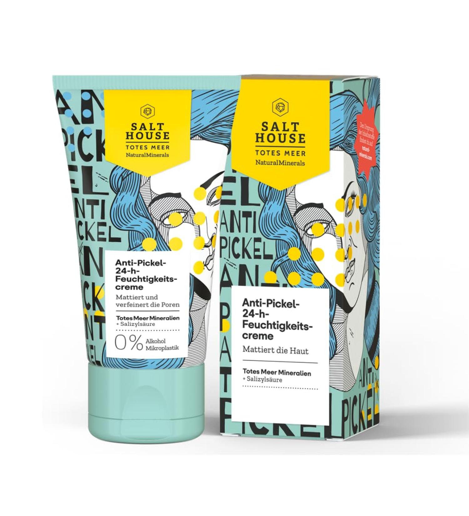 Salthouse Natural Minerals 24 Hour Anti-Blemish Moisturizer - Fast Absorbing - Refines Pores - 50ml - Buy Online on GoSupps.com