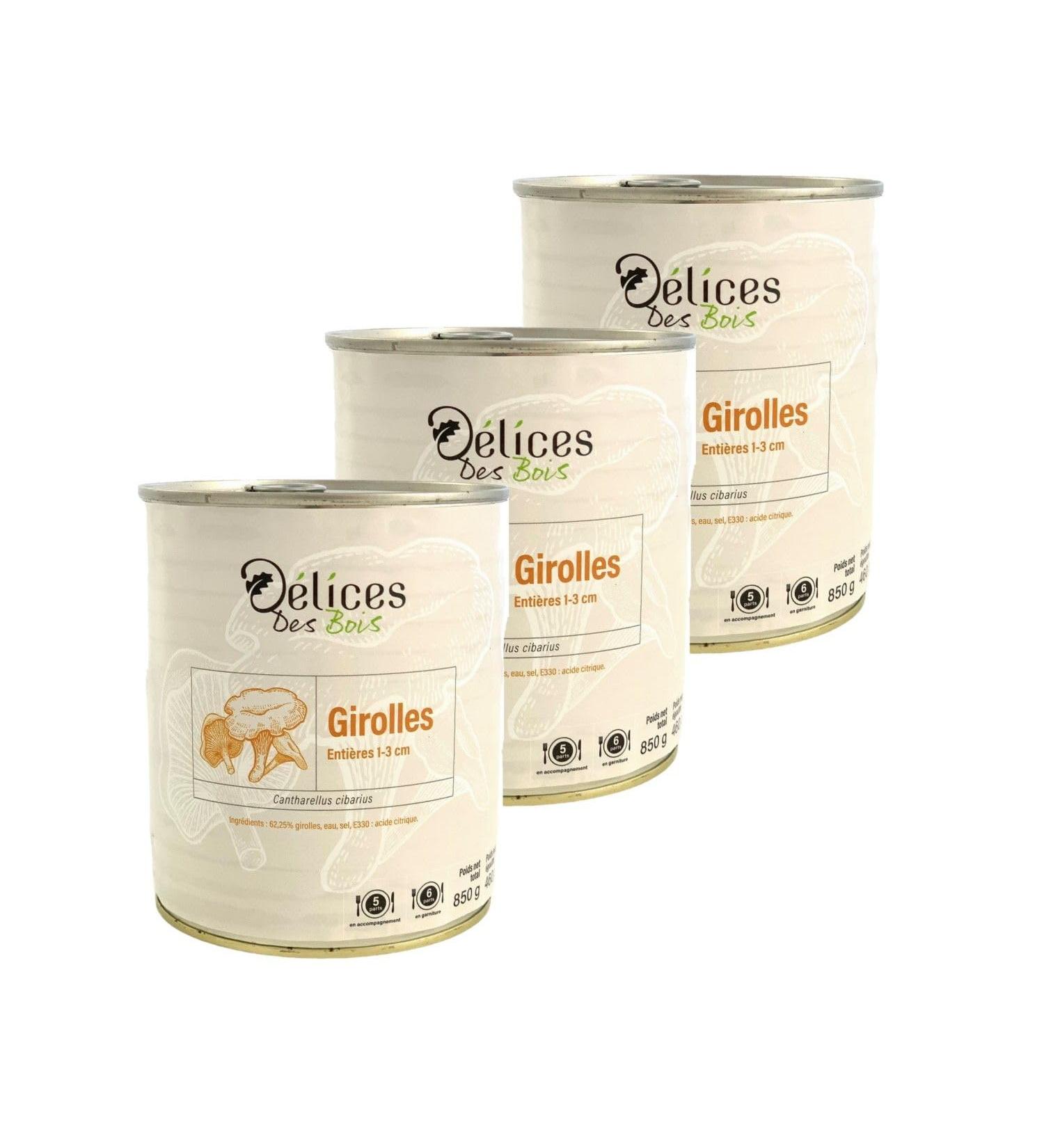 D lices Des Bois Pack of 3 small chanterelle mushrooms (1 to 3cm) - 850g box