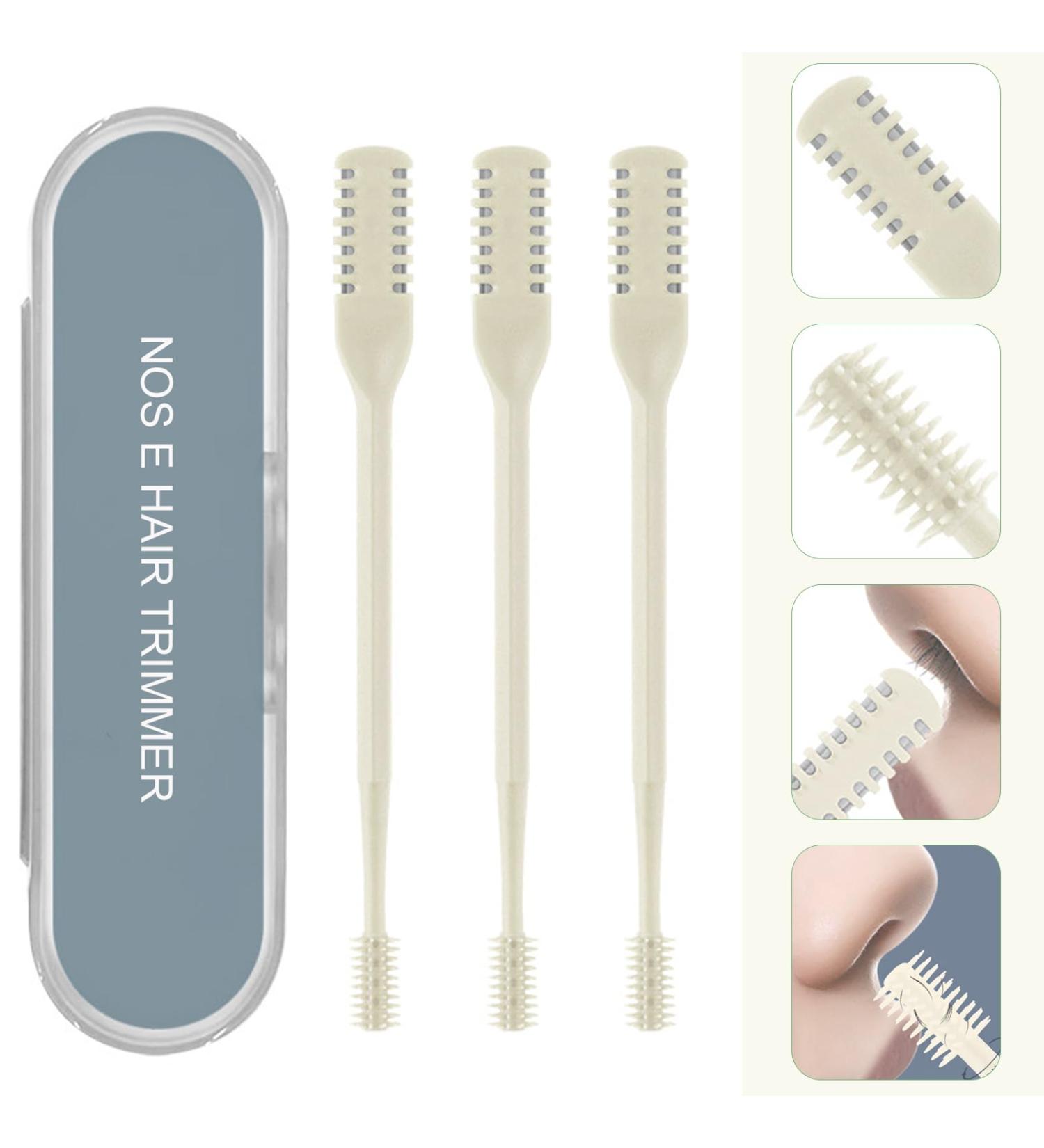 Buy LIEUDAGE Nose Hair Trimmers - Double-Tip Soft Brushes & Stainless Steel Safety Scissors for Men & Women | International Shipping Available - Buy Online on GoSupps.com