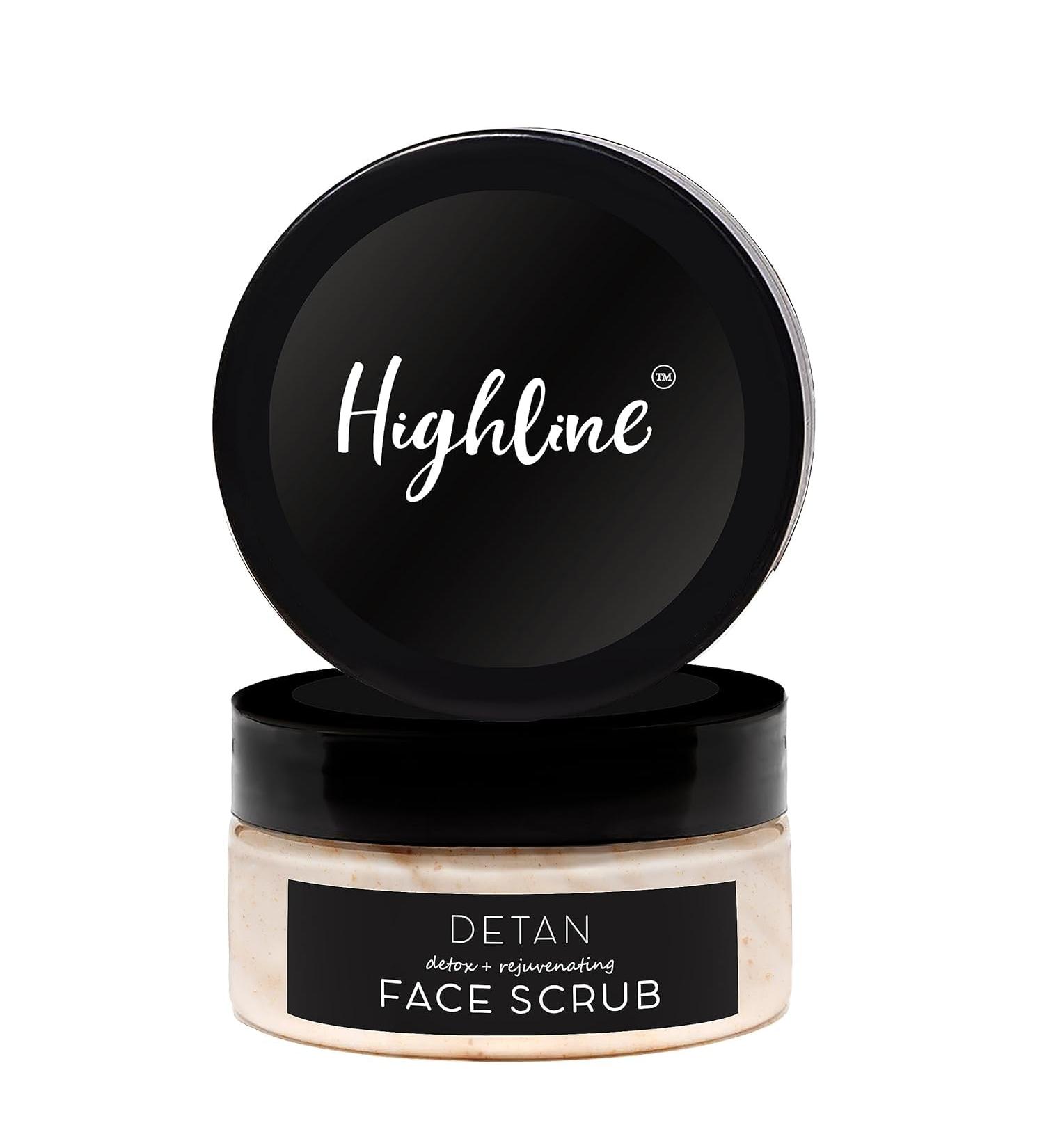 Detan Face Scrub For Tan Removal & Glowing Skin | Exfoliating Detan Scrubs For Soft & Oil Free skin | Removes Blackheads Tan & Dullness | Suitable For Men and Women | 100 Gm.