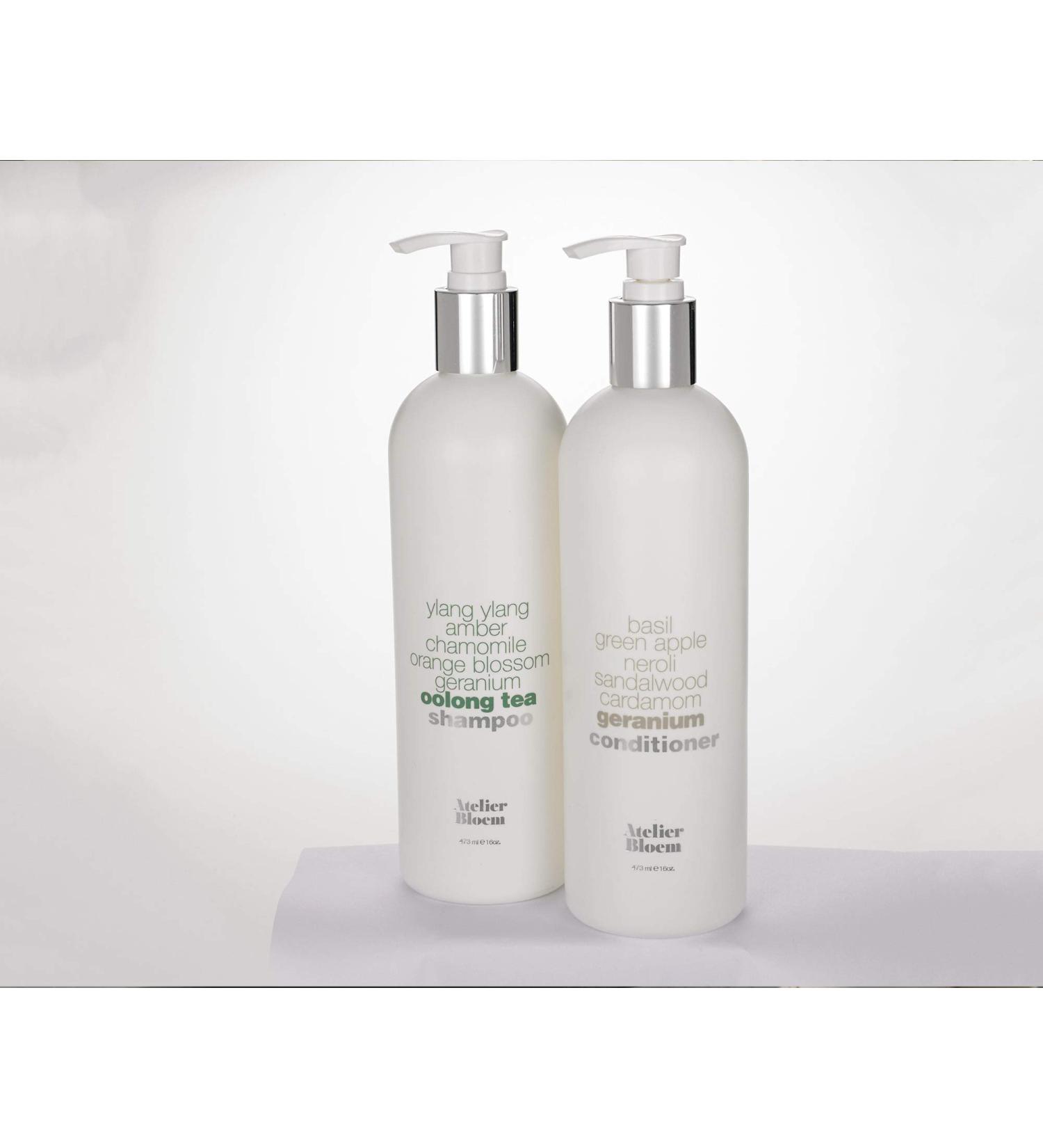 Atelier Bloem Oolong Tea Shampoo & Geranium Conditioner Set - 16 oz. Bottles - Buy Online on GoSupps.com